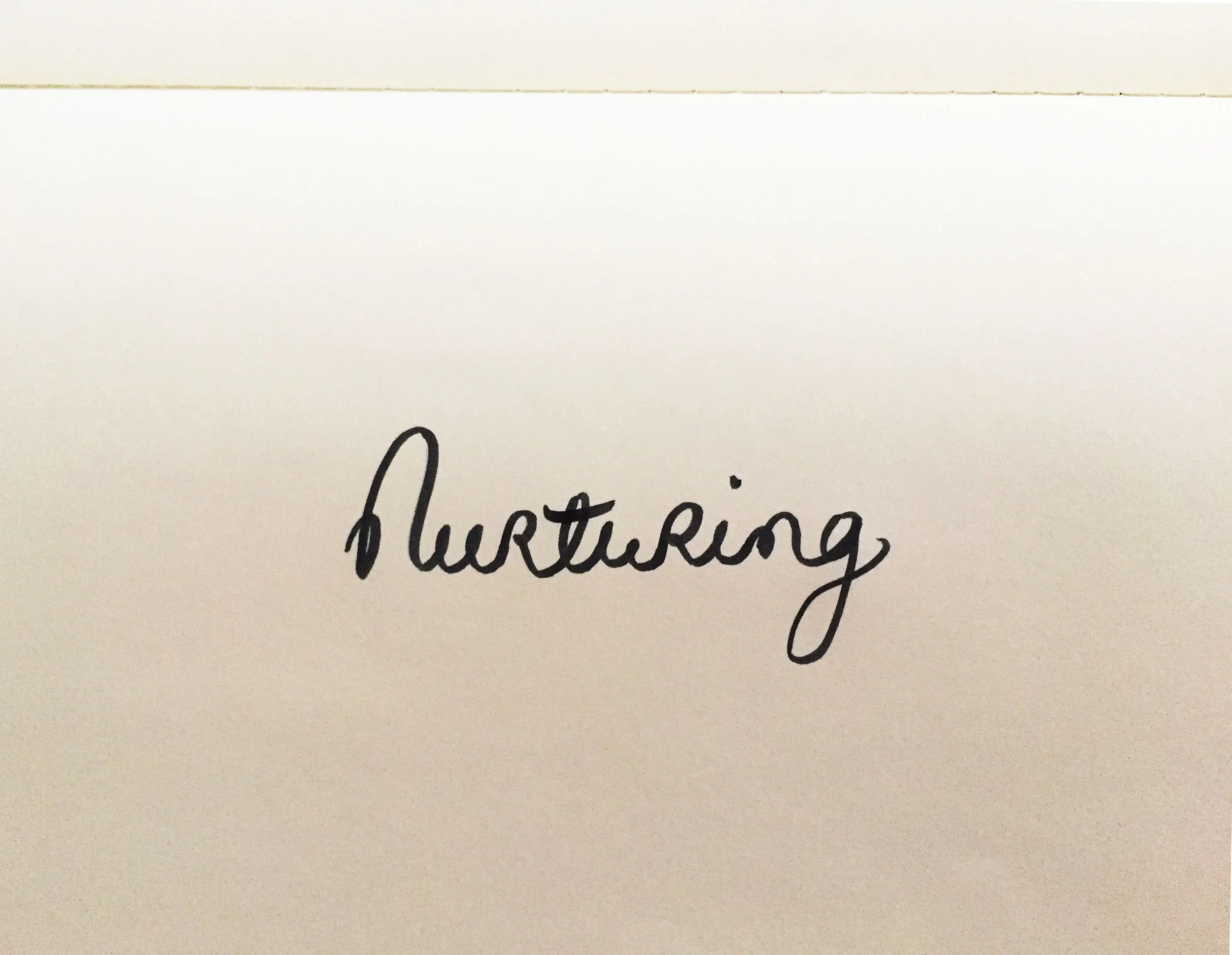 Nurturing. Drawing Luke Hockley.