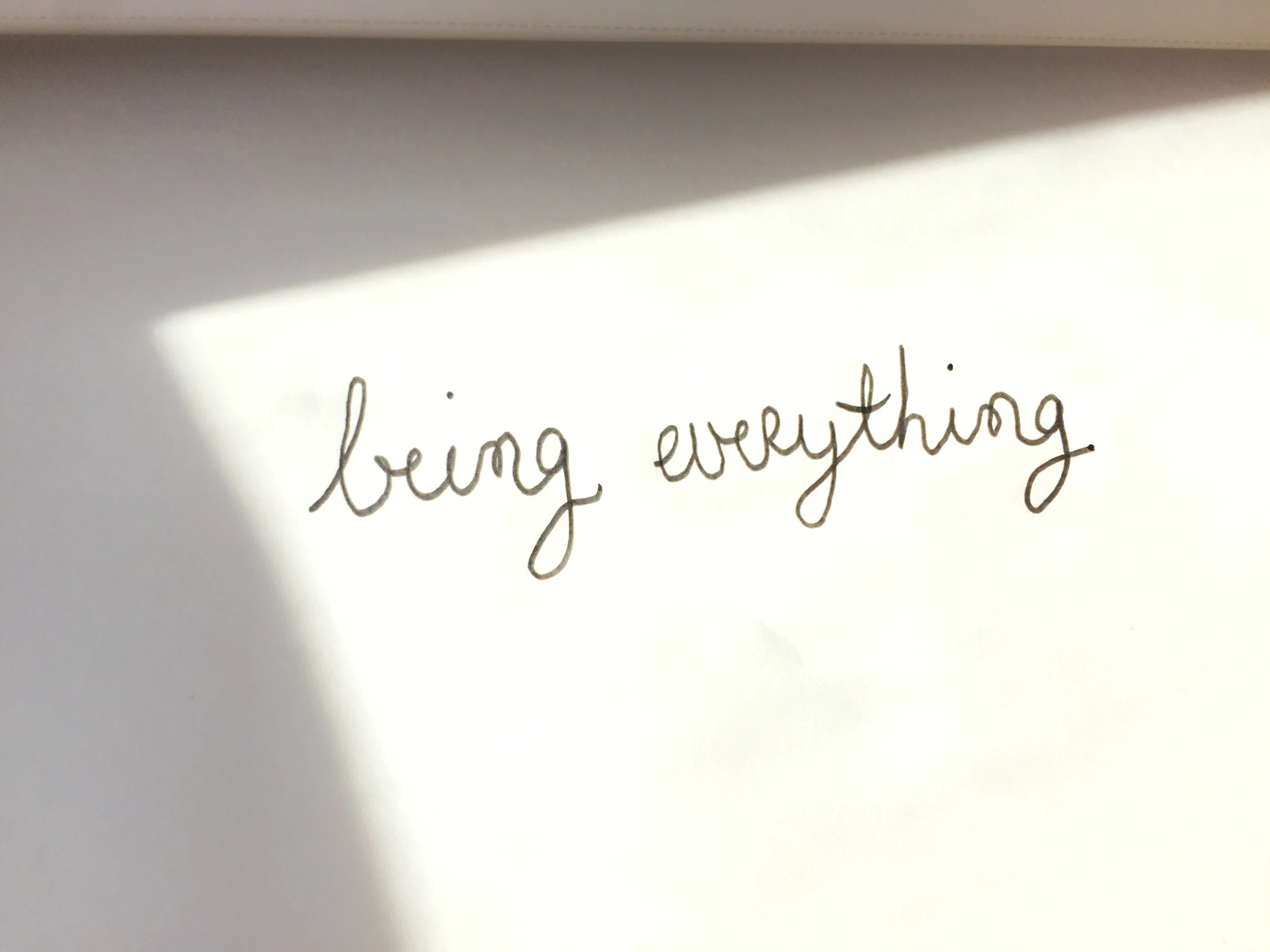 Being everything. Drawing Luke Hockley.