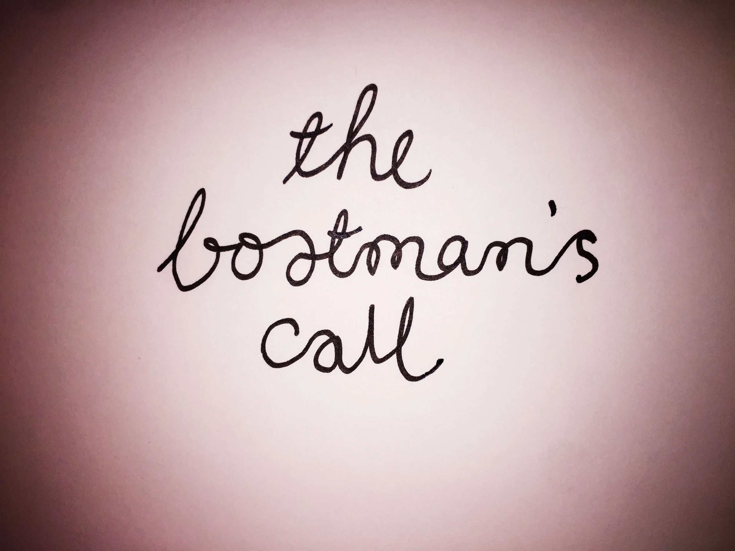 The boatman’s call. Drawing Luke Hockley.