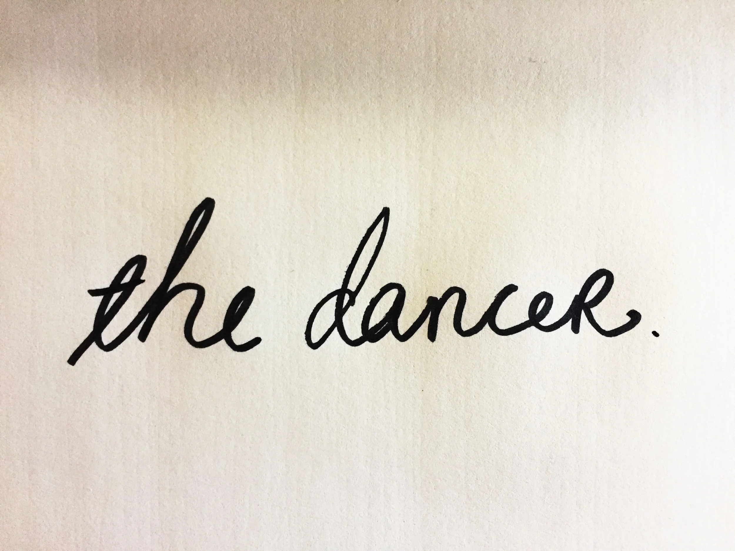 The dancer. Drawing Luke Hockley.