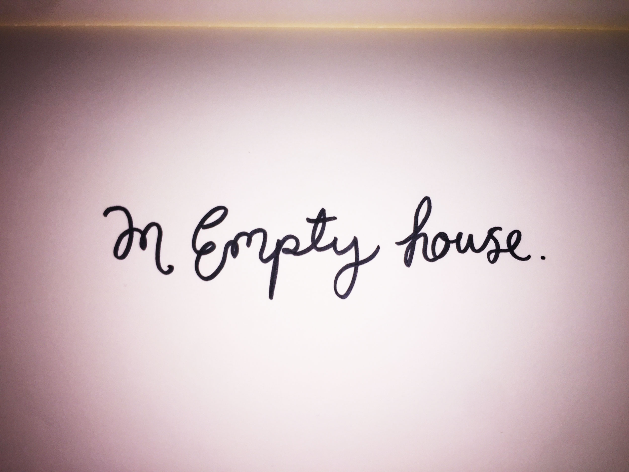 An empty house. Drawing Luke Hockley.