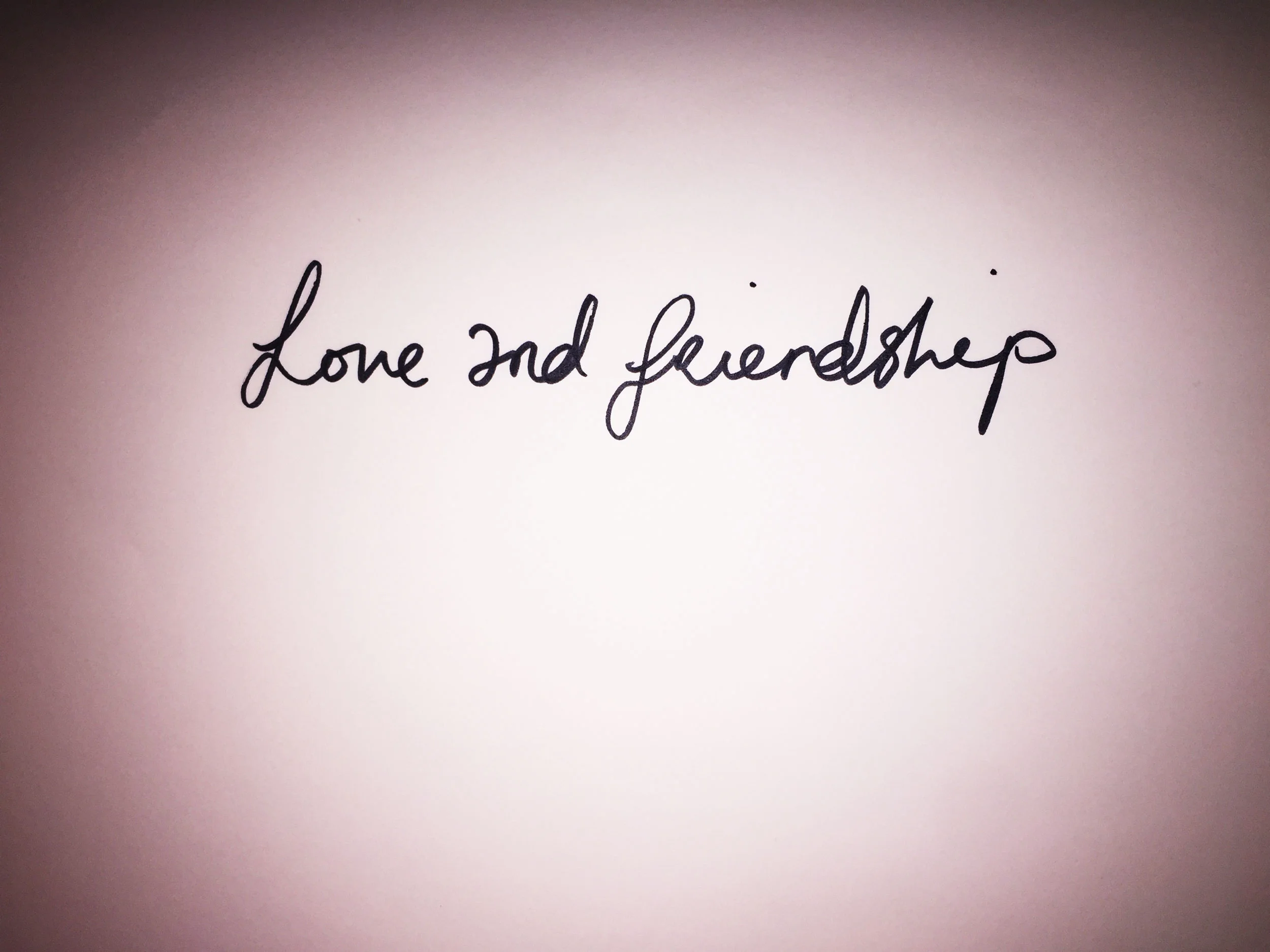 Love and friendship. Drawing Luke Hockley.