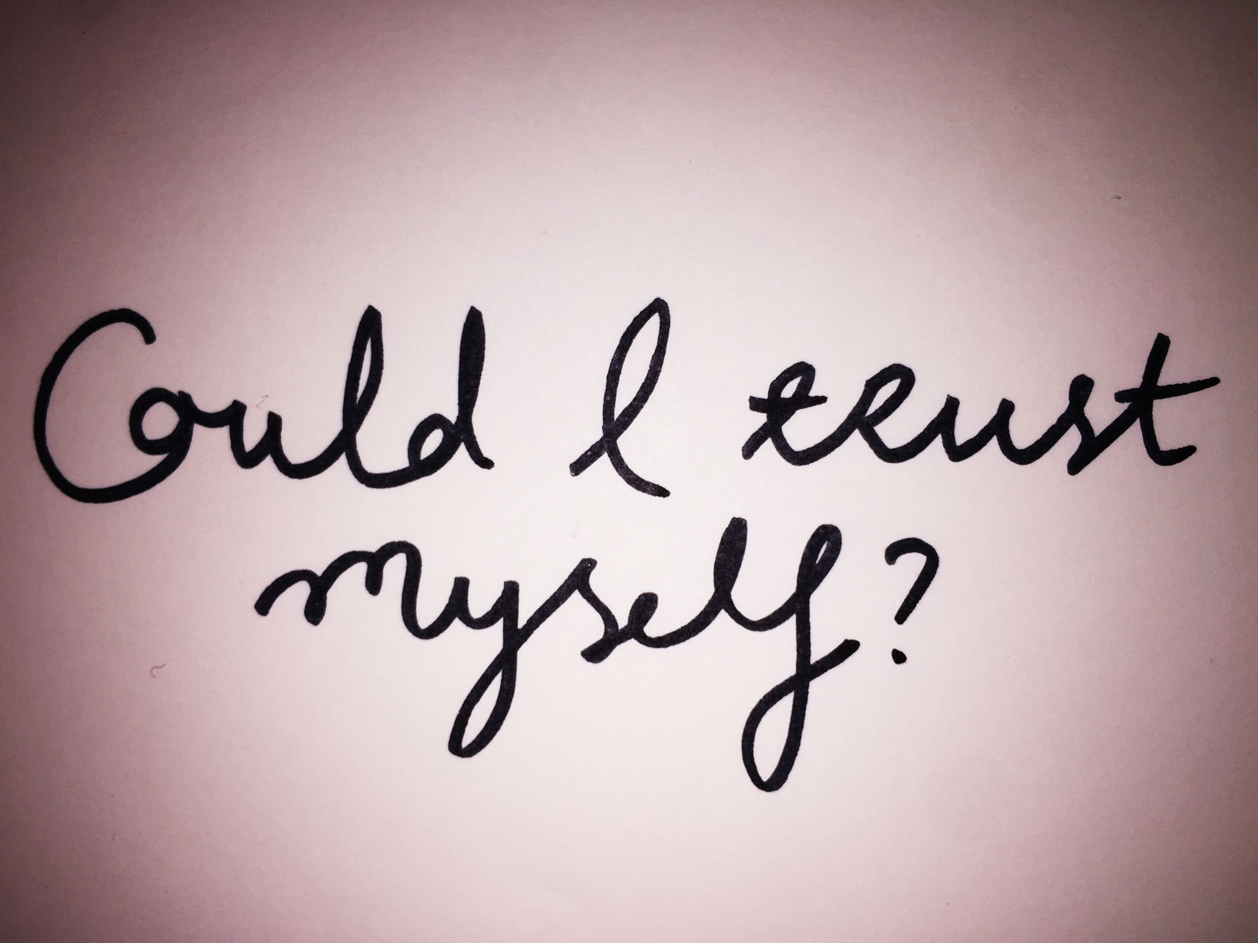 Could I trust myself. Drawing Luke Hockley.