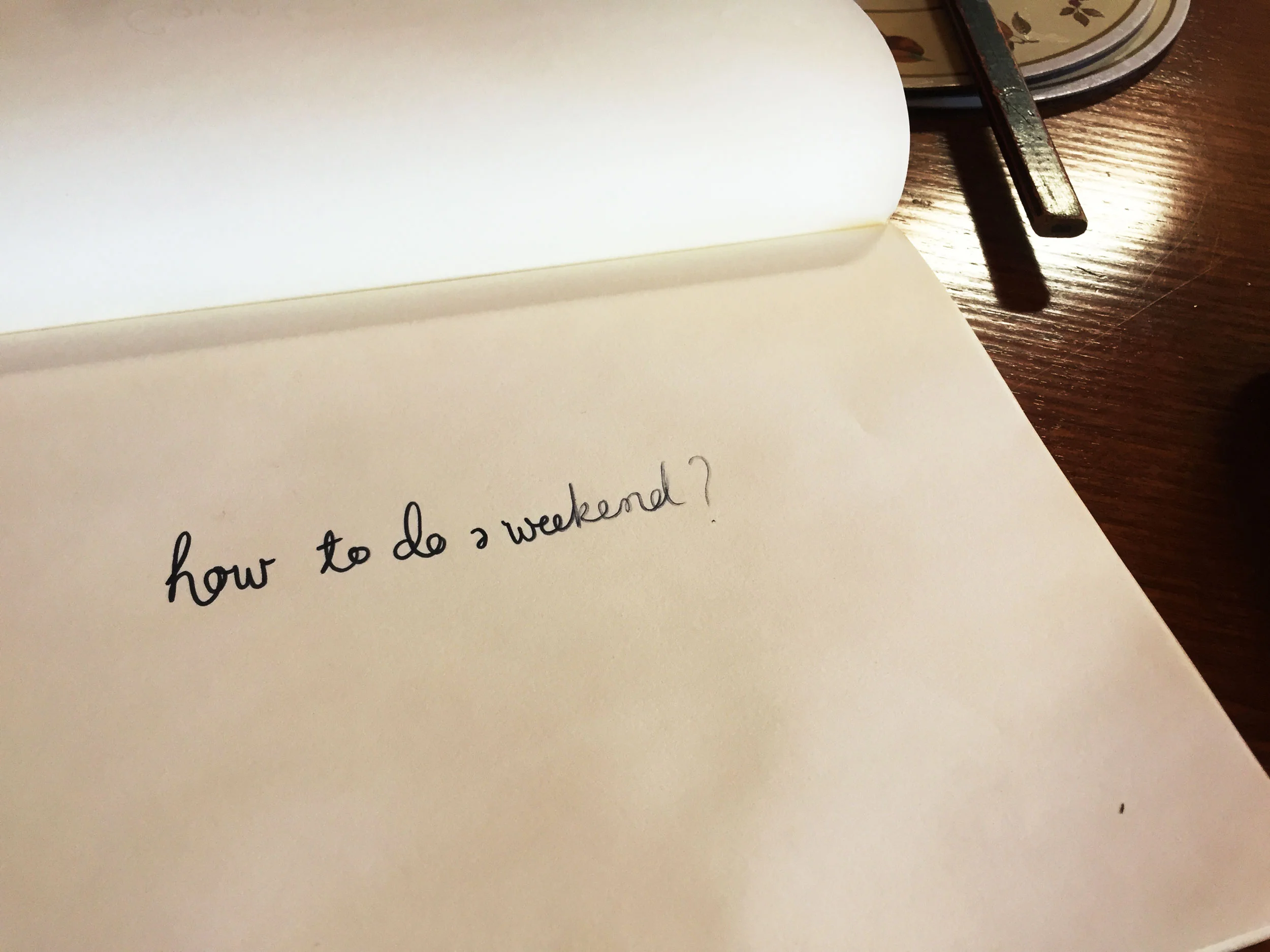 How to do a weekend? Drawing Luke Hockley.