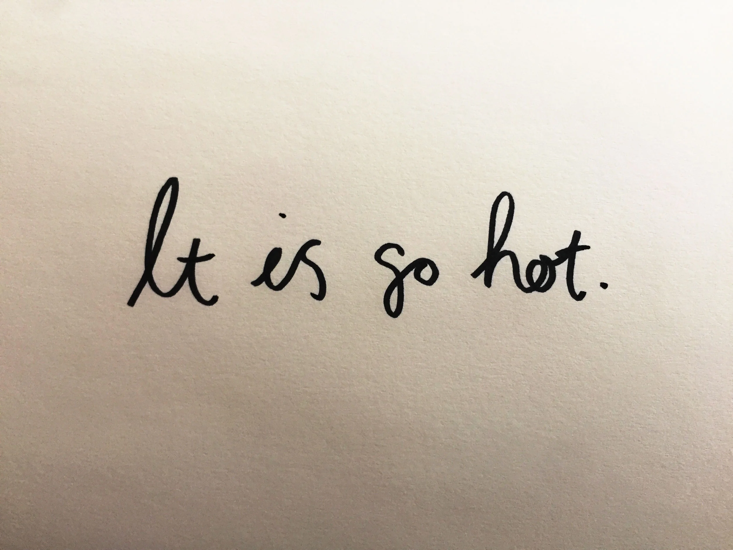 It is so hot. Drawing Luke Hockley.