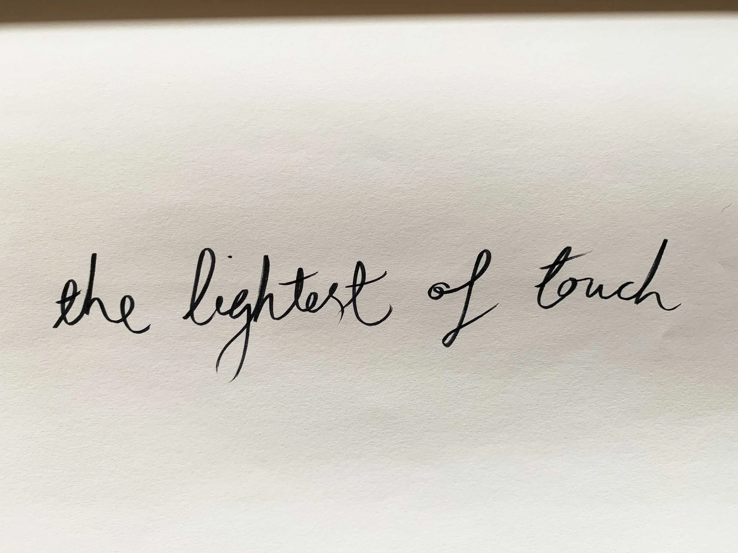 The lightest of touch. Drawing Luke Hockley.