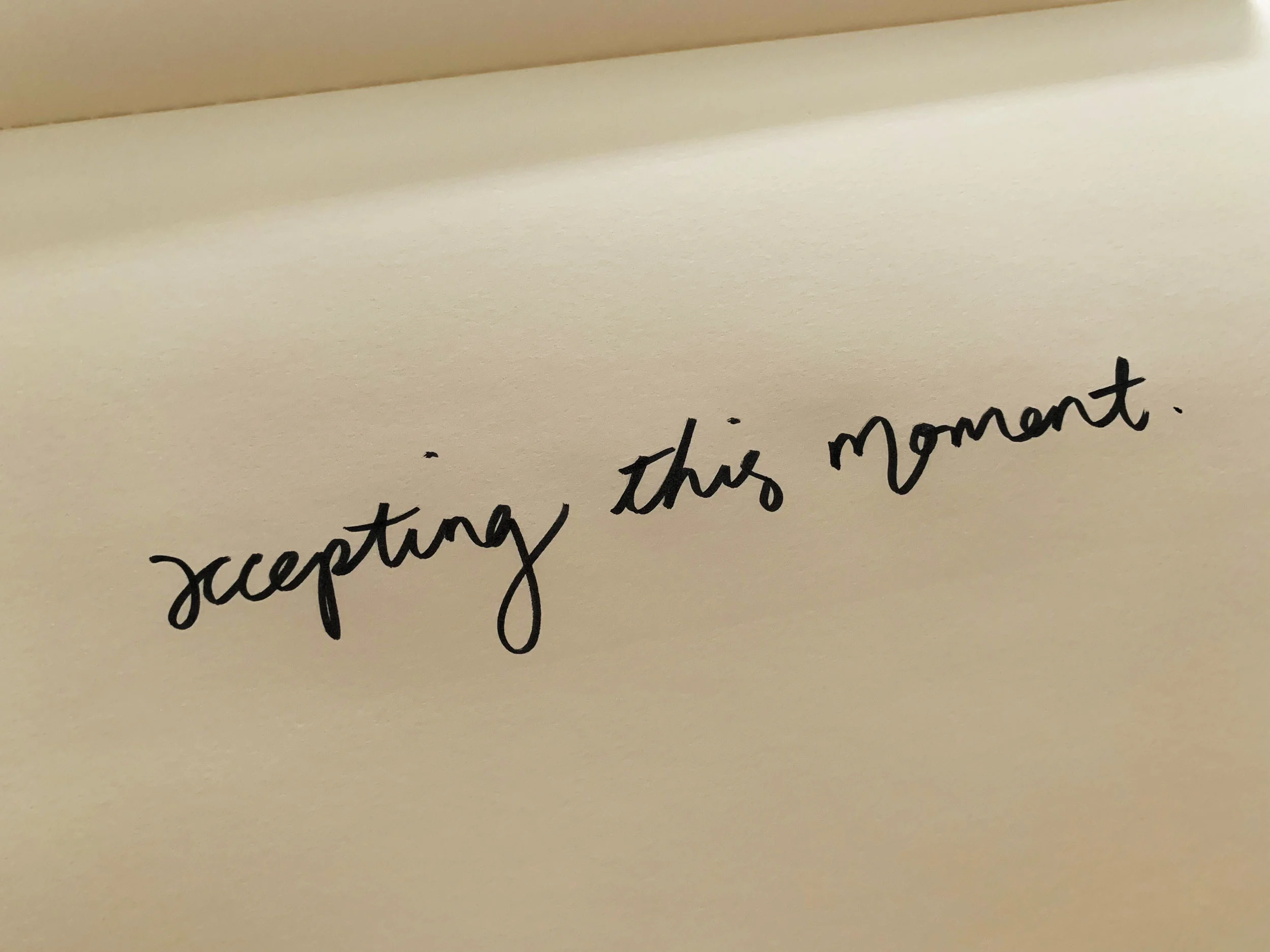Accepting this moment. Drawing Luke Hockley.
