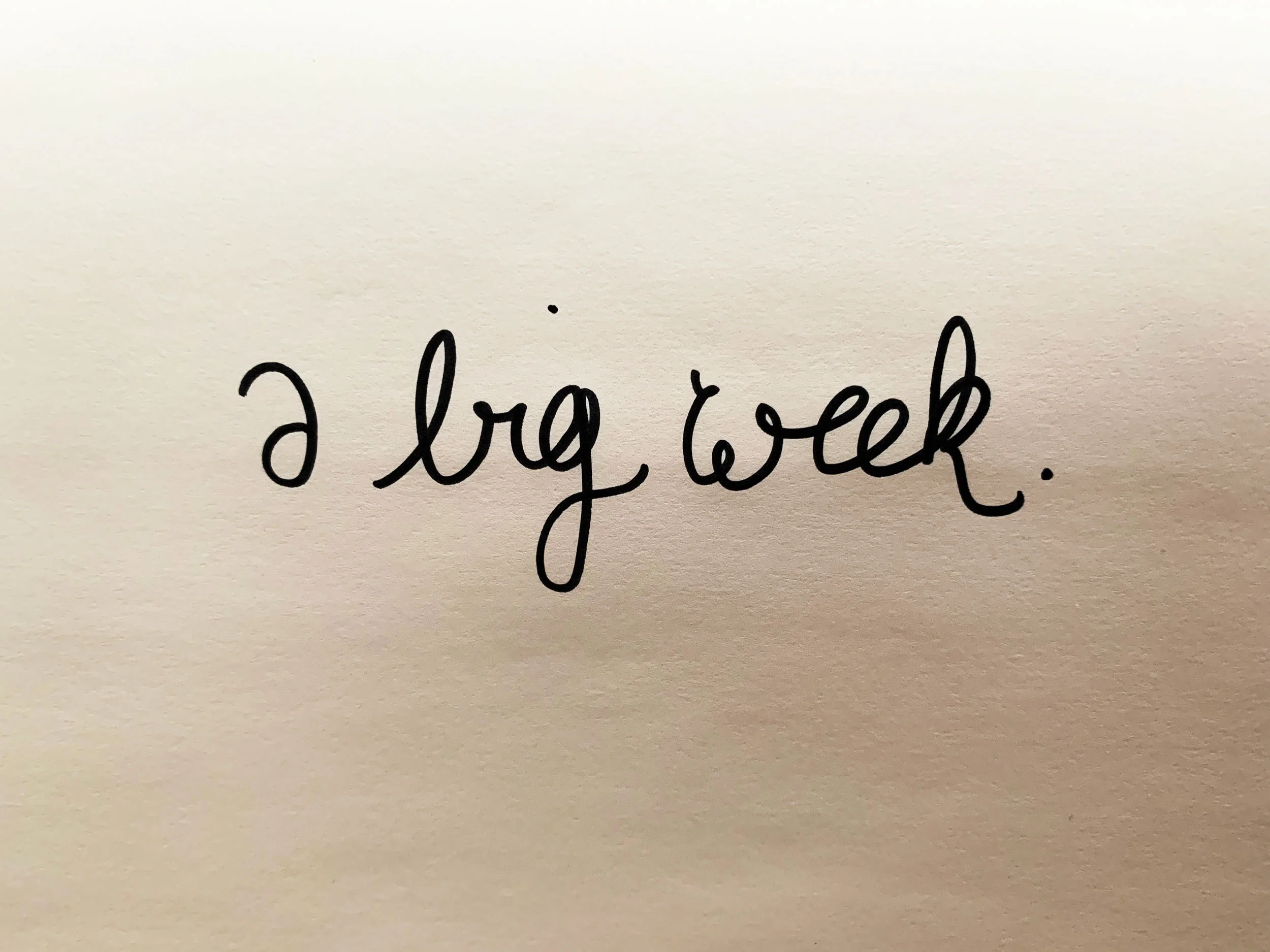 A big week. Drawing Luke Hockley.