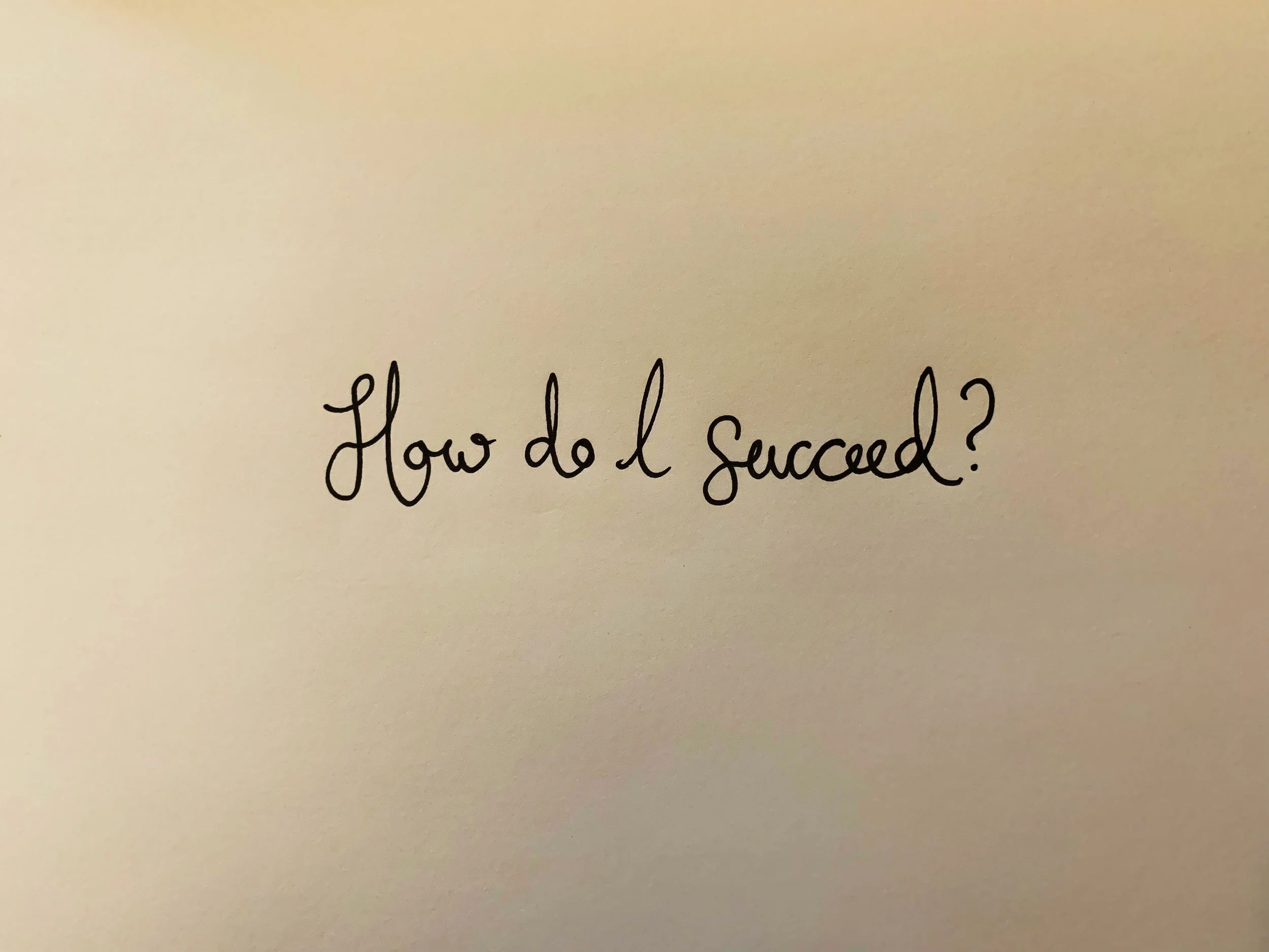 How do I succeed? Drawing Luke Hockley