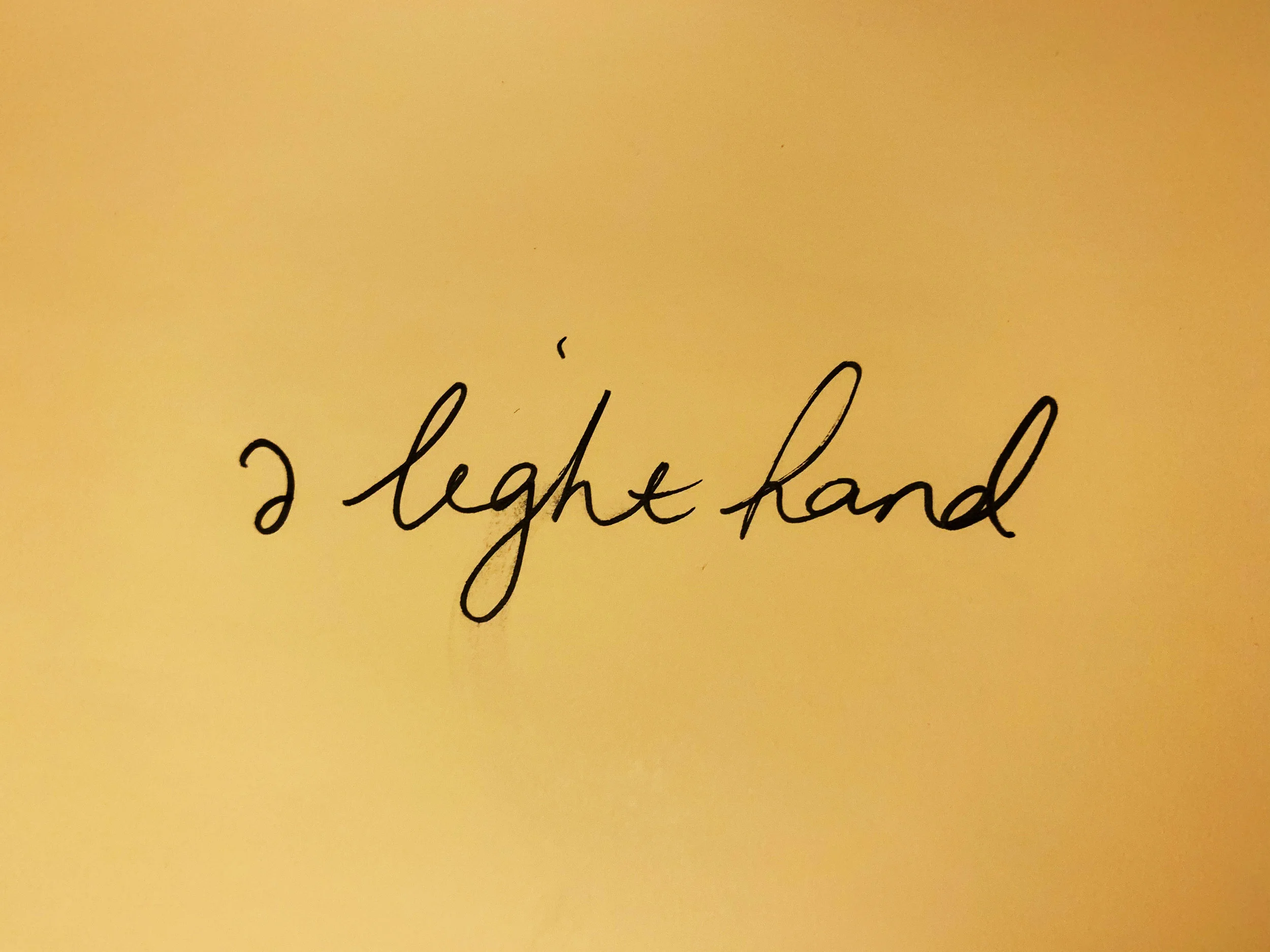A light hand. Drawing Luke Hockley.