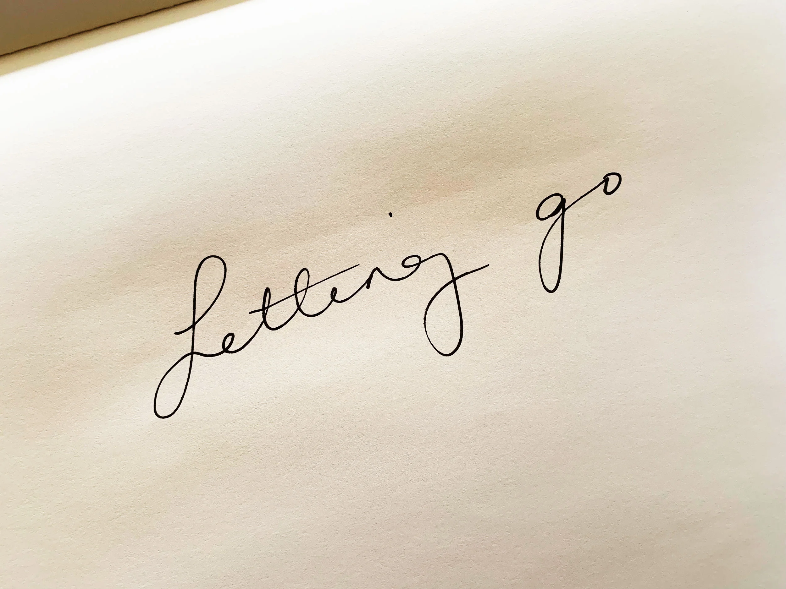 Letting go. Drawing Luke Hockley.