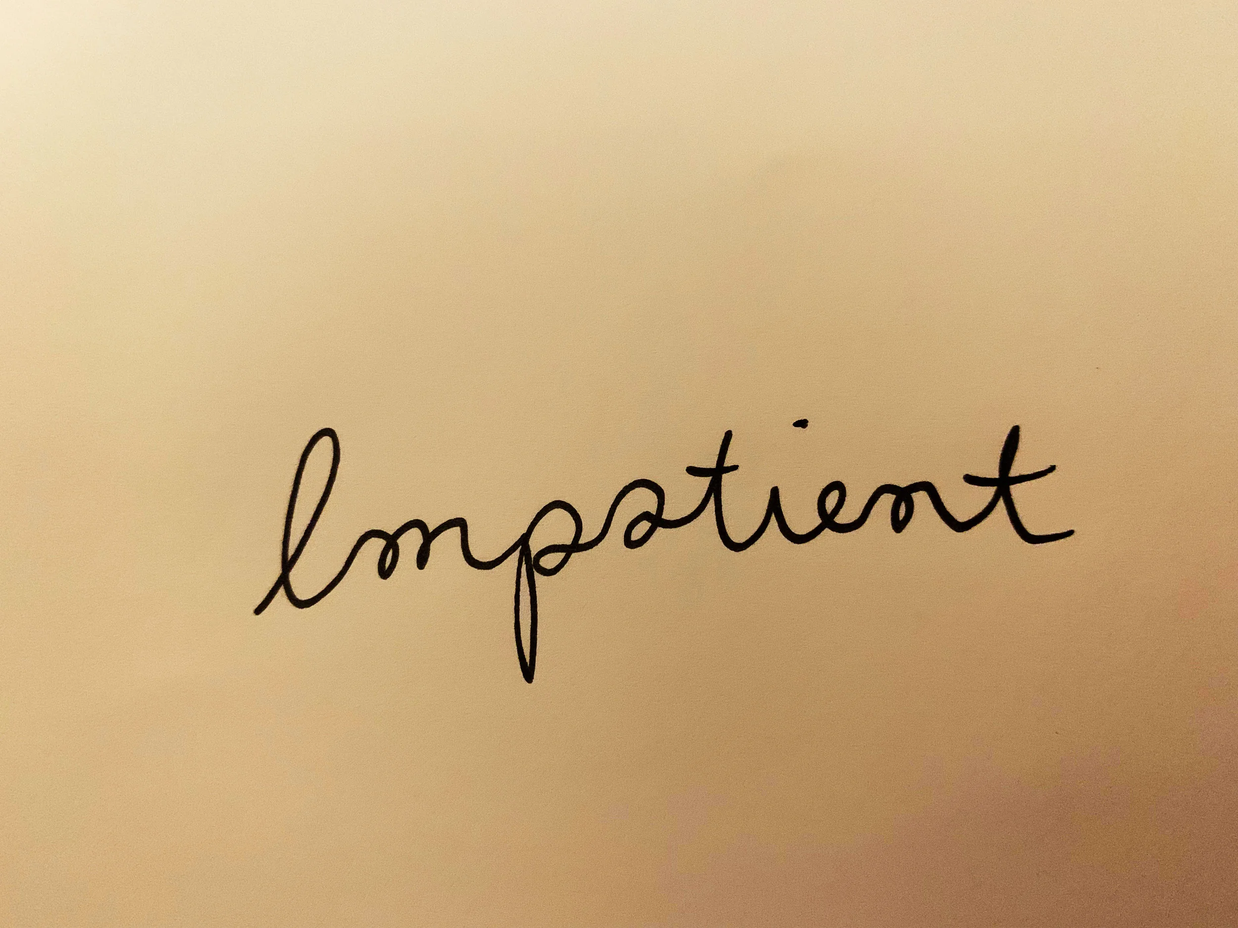 Impatient. Drawing Luke Hockley.
