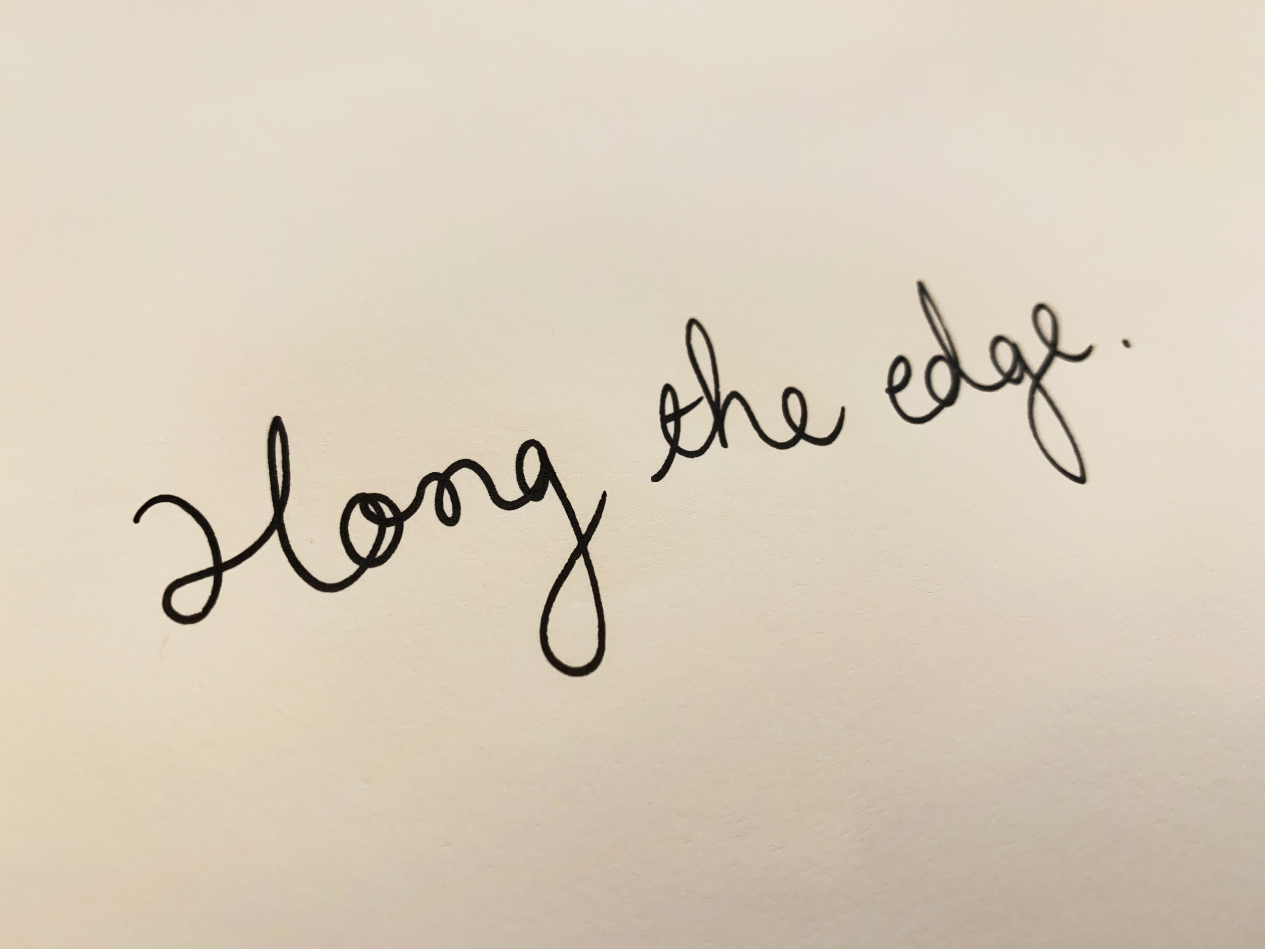 Along the edge. Drawing Luke Hockley
