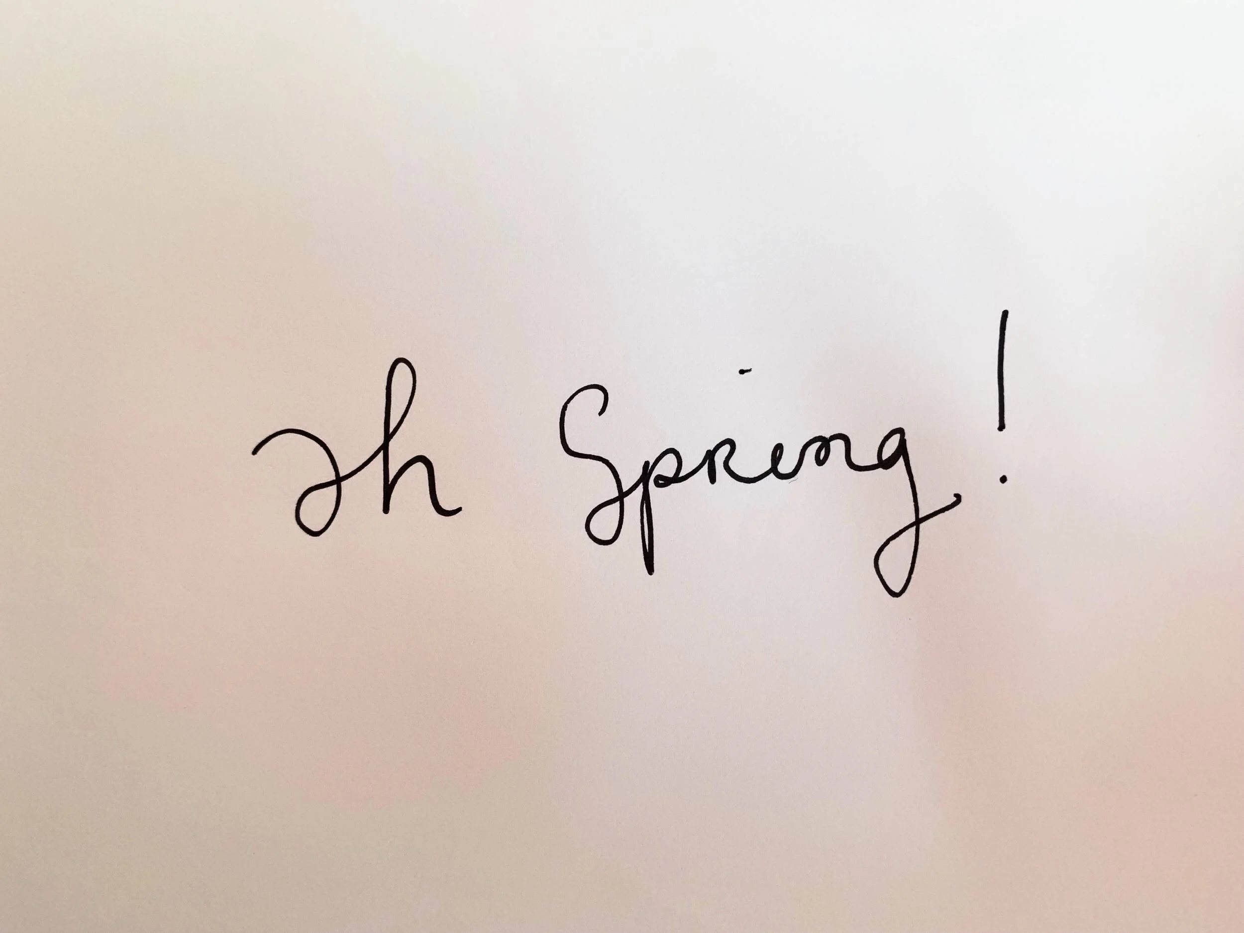Ah spring! Drawing Luke Hockley.