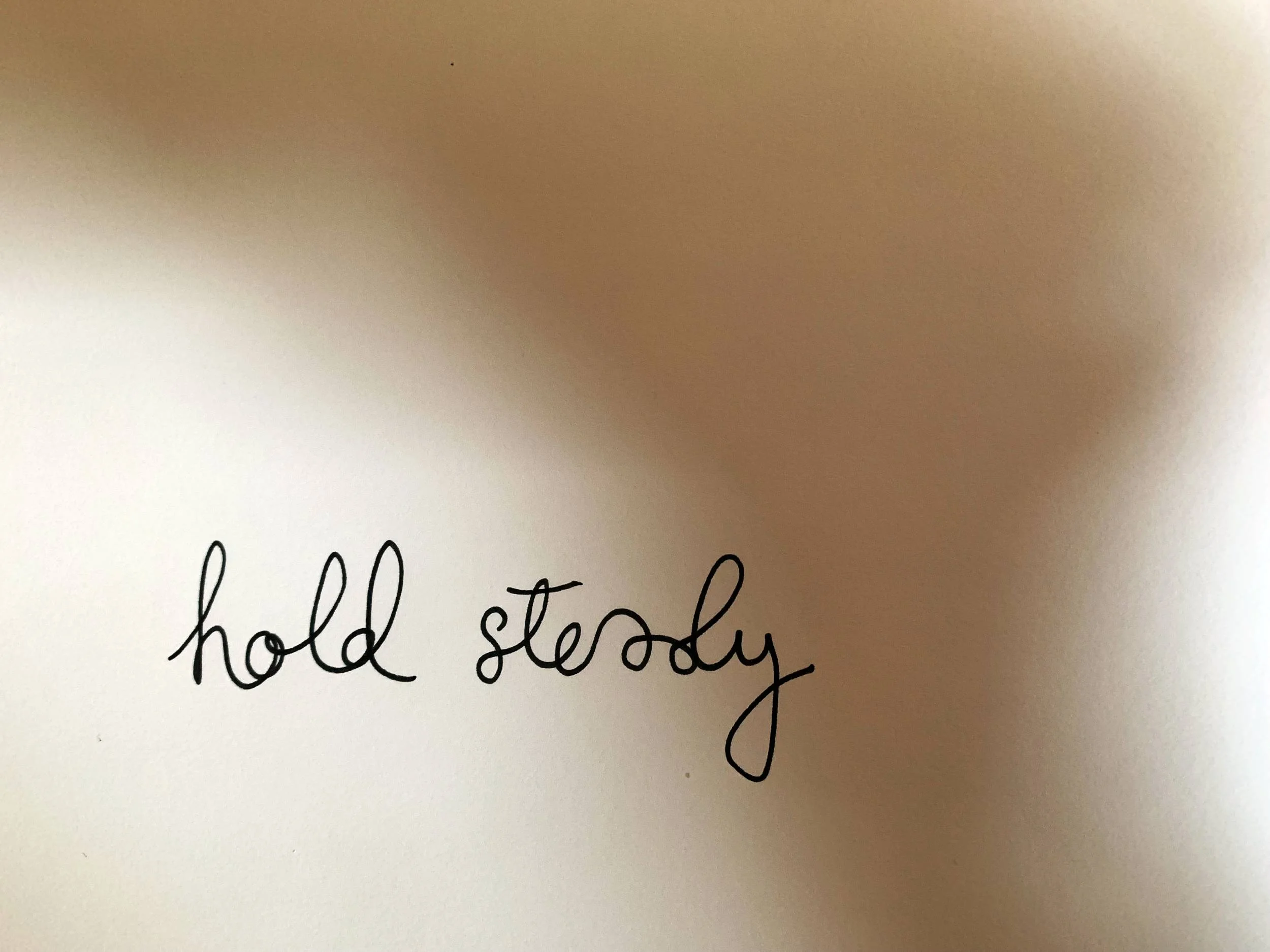 Hold steady. Drawing Luke Hockley.