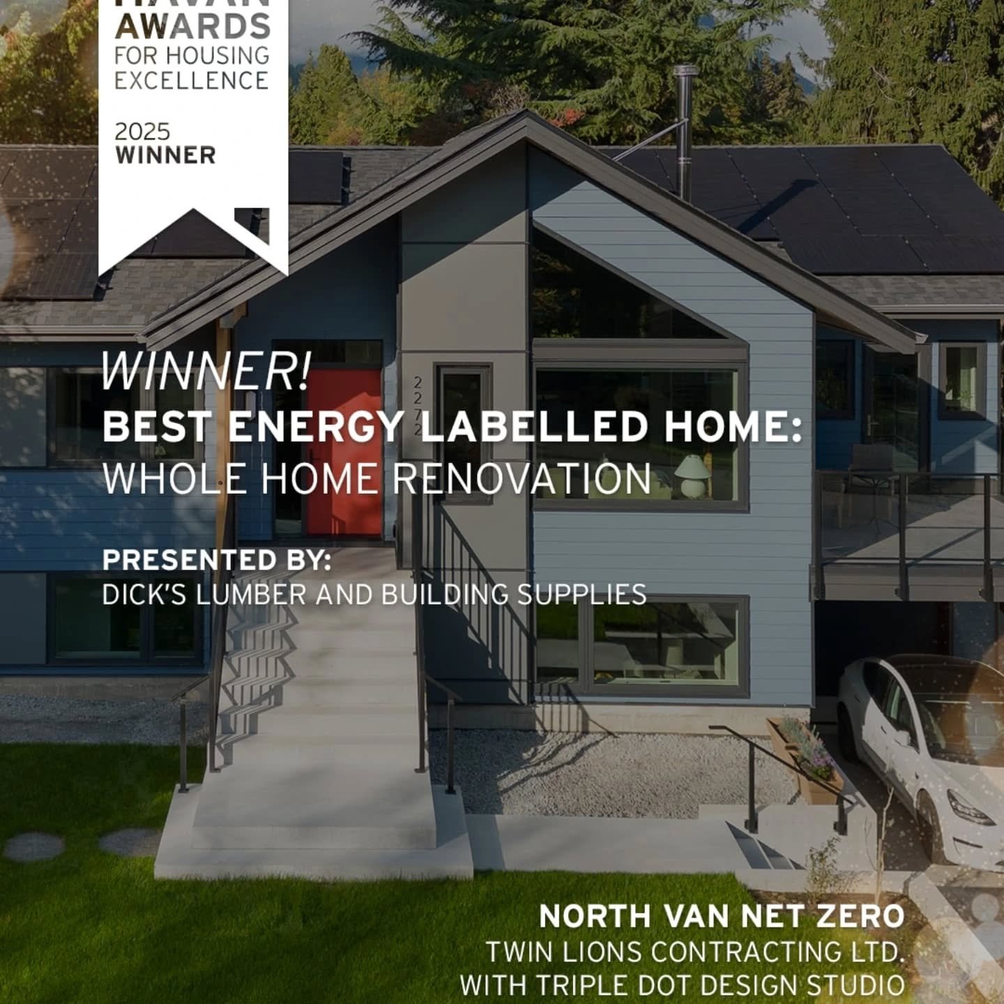 We are incredibly honoured to have won best energy labeled home: while home renovation this past Saturday at the #havanawards2025 . 

 Thanks you to the amazing clients for their drive for sustainability and to all the trades who made it possible. 

