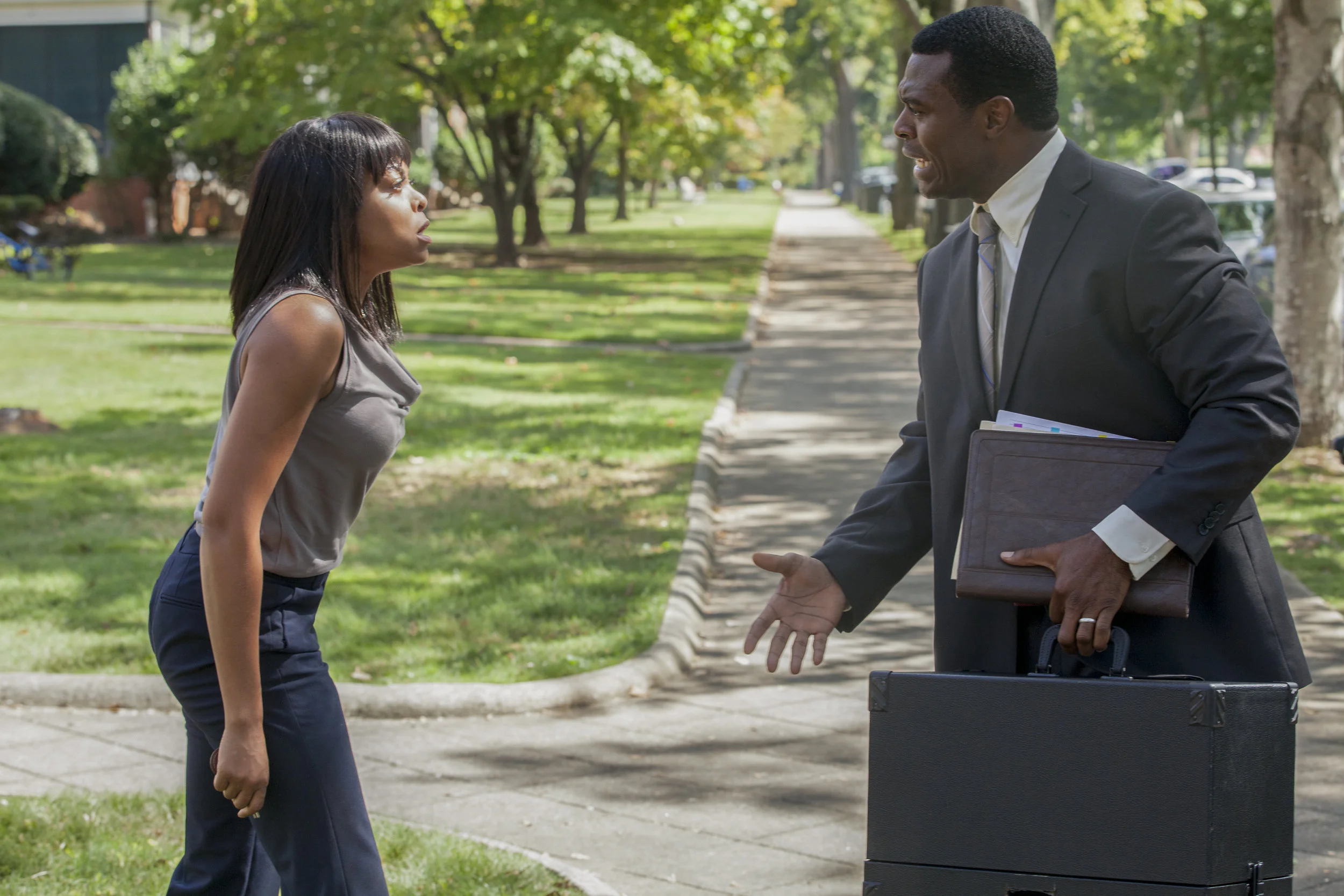 Taraji P. Henson as “Melinda” and Lyriq Bent as “Robert” in ACRIMONY.