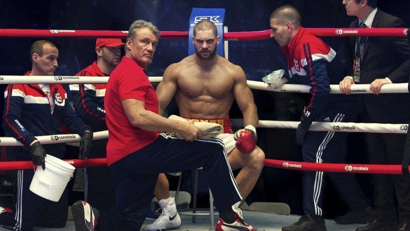Dolph Lundgren and Florian Munteanu in “Creed II.”