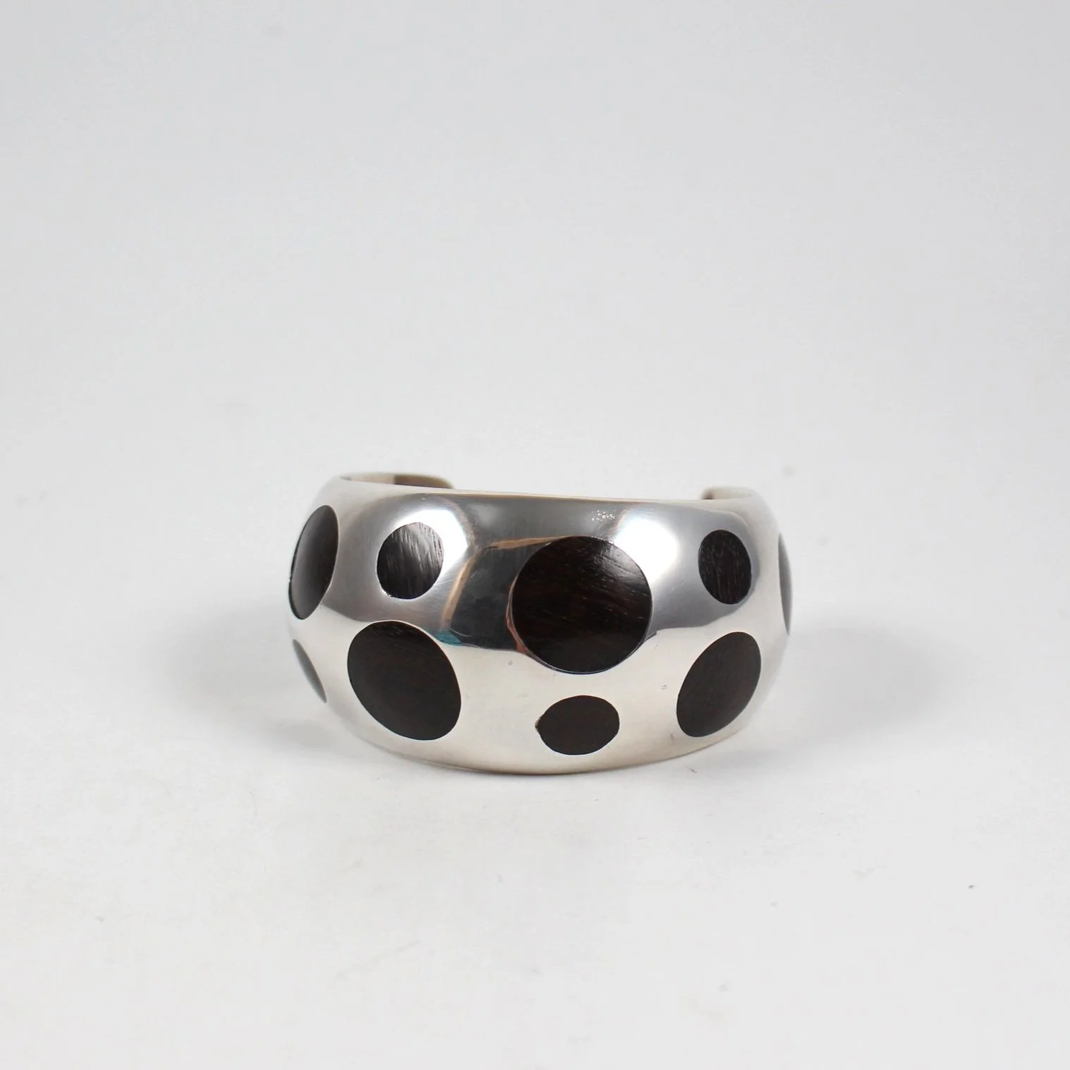 Leopard  Cuff with Ebony Discs