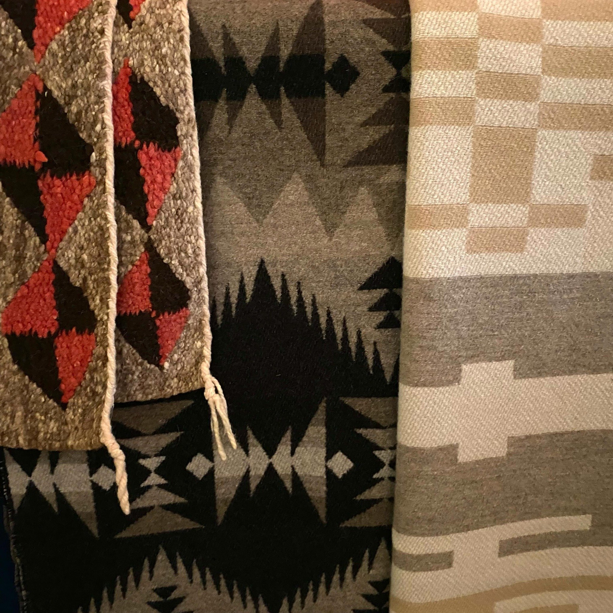 Pendleton 100% wool throws {&amp; a vintage Navajo Saddle Blanket} just part of our new Blanket &amp; Throws Collection ~ In Store Now 🌞🌞🌞 #WinterSnuggles #PendletonBlankets #PendletonThrows #SouthWestTrader #OxfordStreetPaddington #AussieWinter #