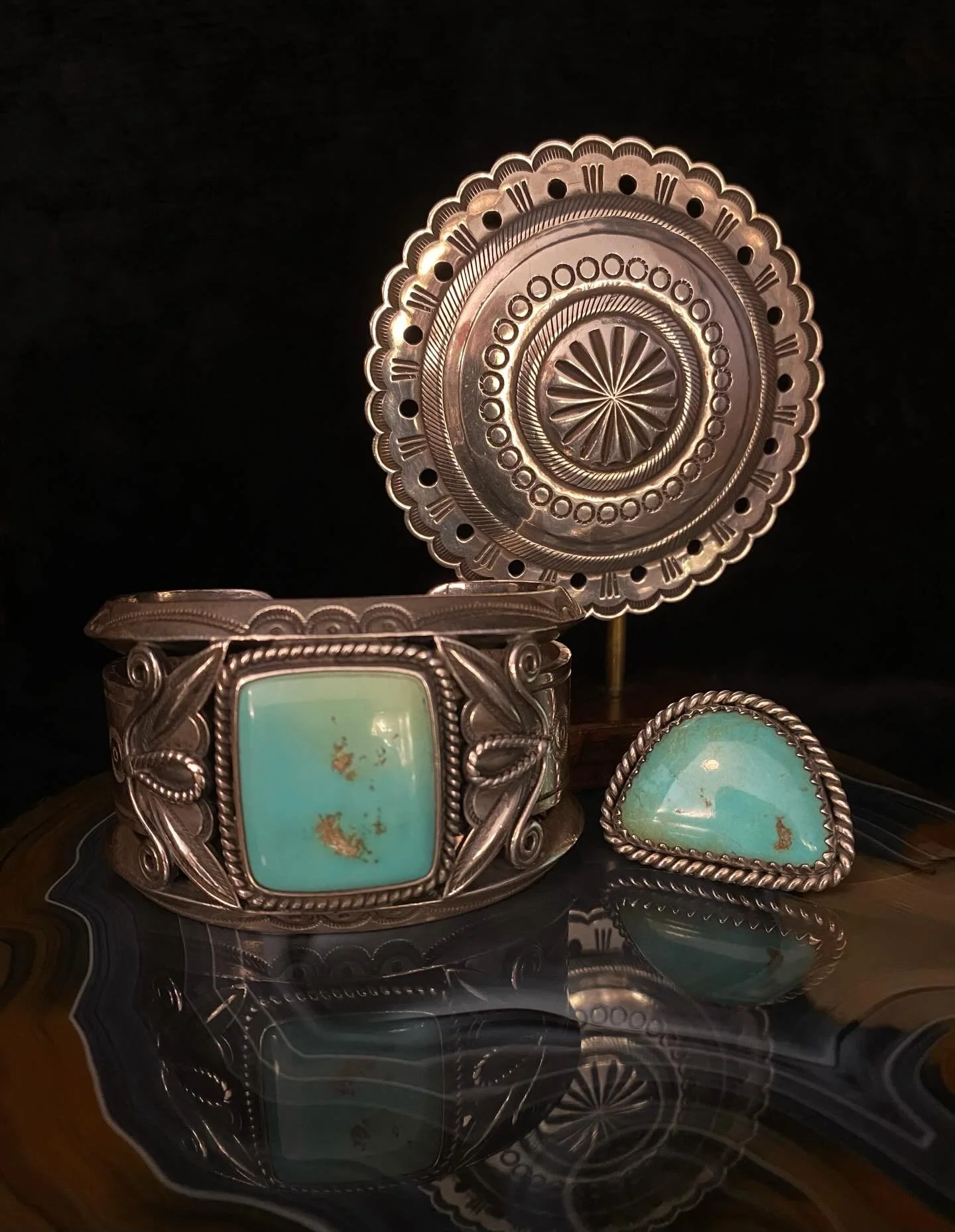 Through Perfect Pieces by McKee Platero ~ From one collection, originally purchased from Santa Fe&rsquo;s Canyon Road Doyenne, Teal McKibben. Teal was an early &amp; staunch supporter of McKee &hellip; late 1990&rsquo;s&hellip; Absolutely the Best of