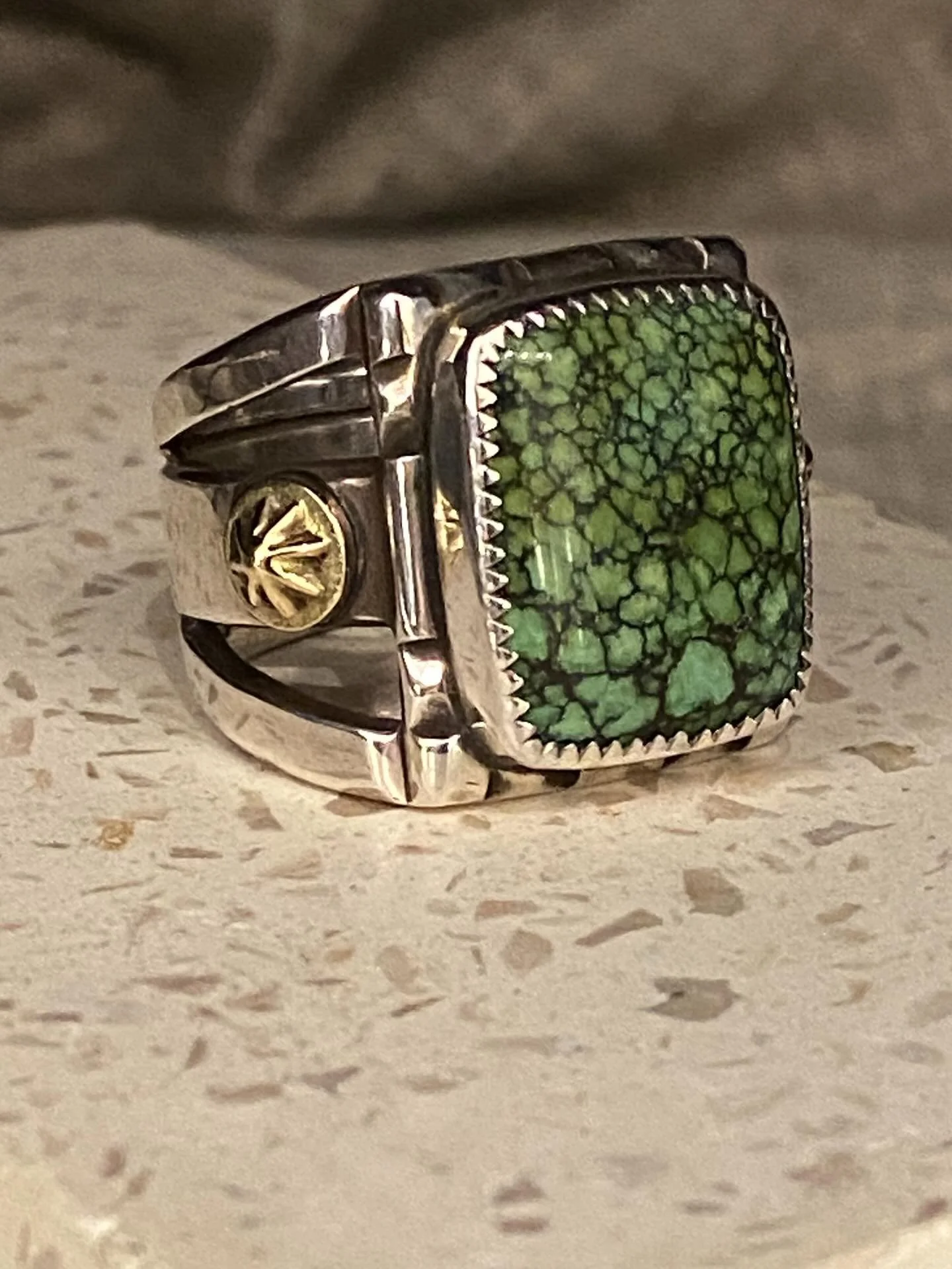 Super Rare Damele Turquoise, with 18 Karat &amp; Sterling Silver&hellip; handmade by Aussie Sebastian Cilento &hellip; a real Lifetime Piece &hellip; Instore &amp; Online