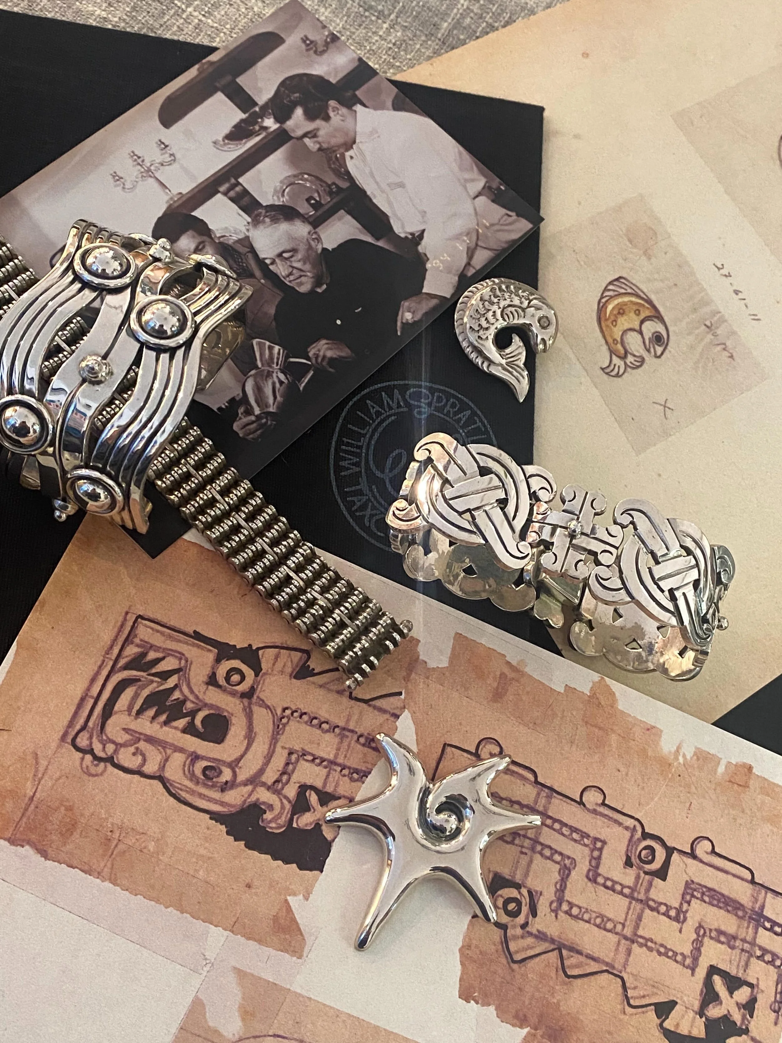 Architect, Jeweller, Airplane Pilot, Renaissance Man~ William Spratling&rsquo;s many talents still gift our lives today. Handmade Originals, made by his Descendants at his actual 1930&rsquo;s Hacienda, these pieces will grace your life~ &amp; your de