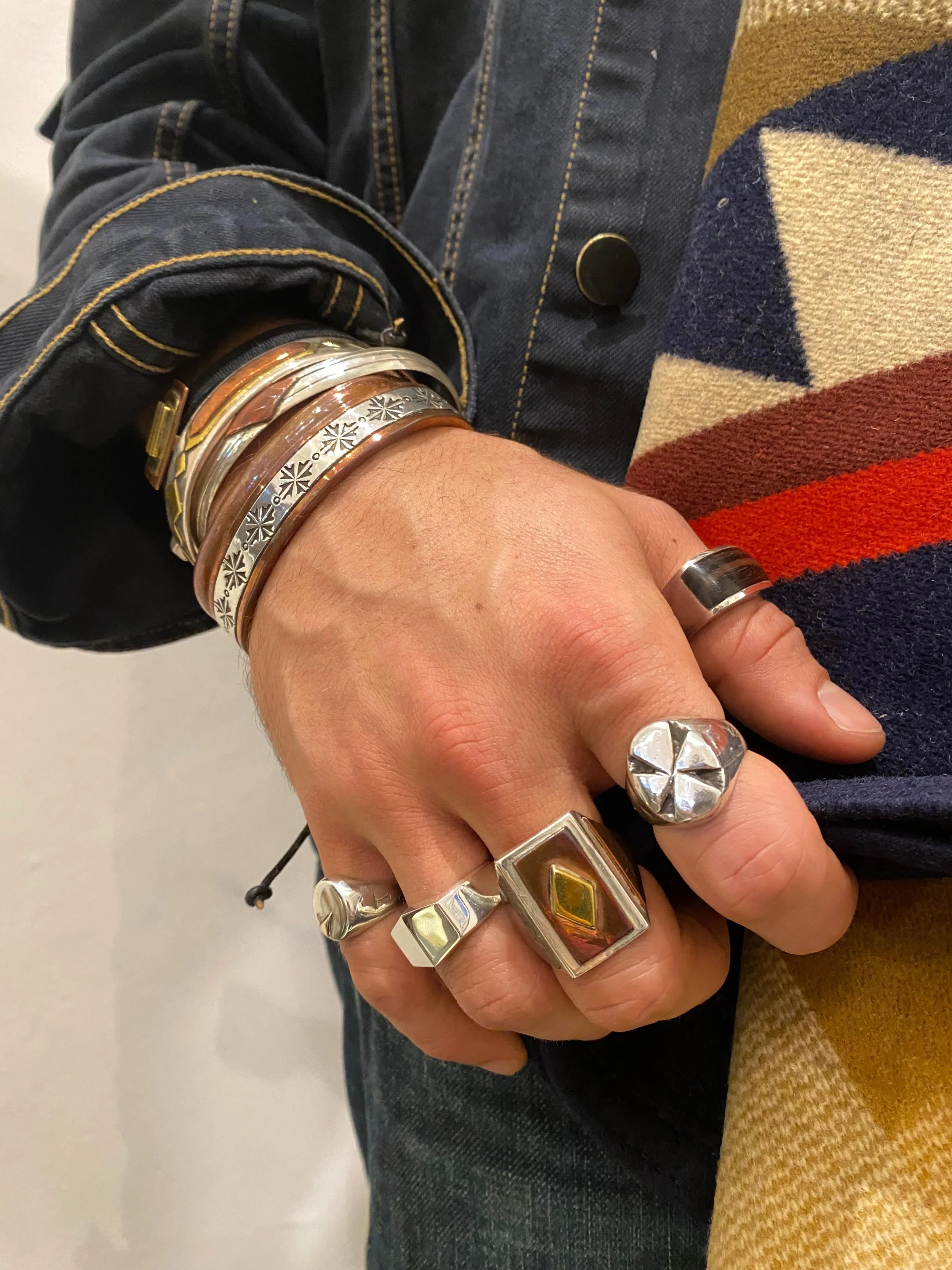 ~ Sterling .925, Copper, Ebony &amp; Brass ~ Handmade in Australia &amp; Arizona ~ Sebastian Cilento - Gonzalo Martin - B.C.Sydney - Din&eacute; 🌞🌞🌞 Pendleton Blanket ~ InStore &amp; Online Now