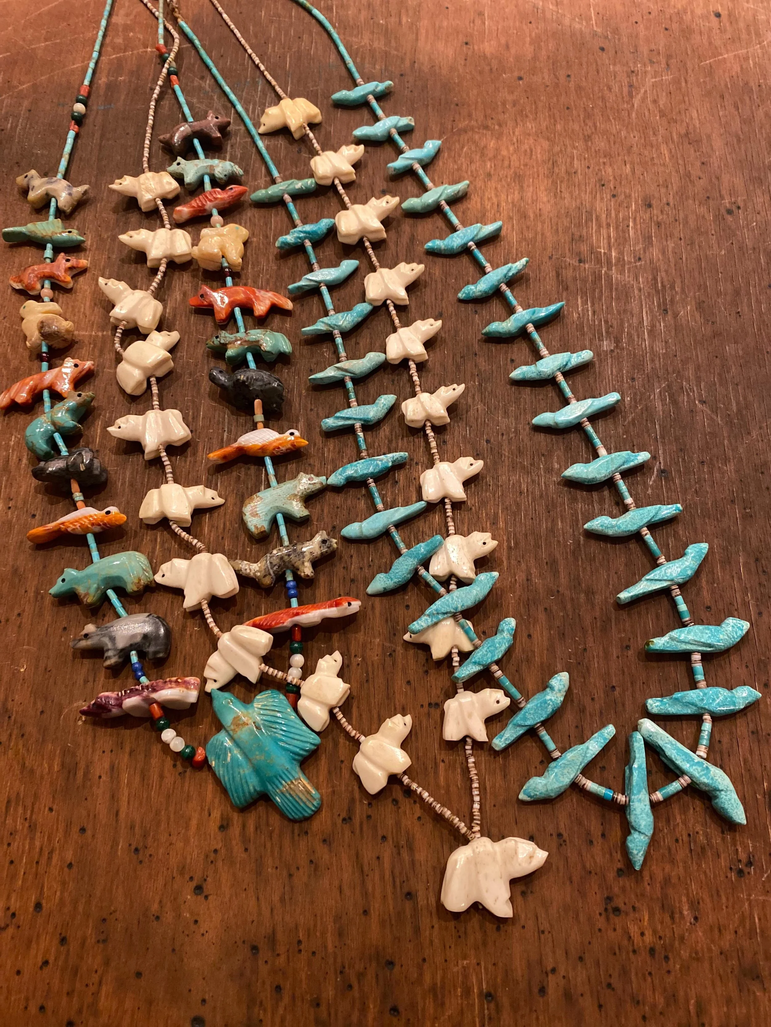 Vintage Zuni Fetishes 🩵 Made for Thousands of Years in the Desert SouthWest &hellip; these portable pets are the original meditation stones ~ Turquoise, Shell, Stone &amp; Ancient Petrified Mammoth Ivory 🩵