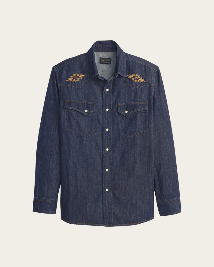 GAMBLER DENIM SHIRT DARK DENIM:TUMALO .jpg