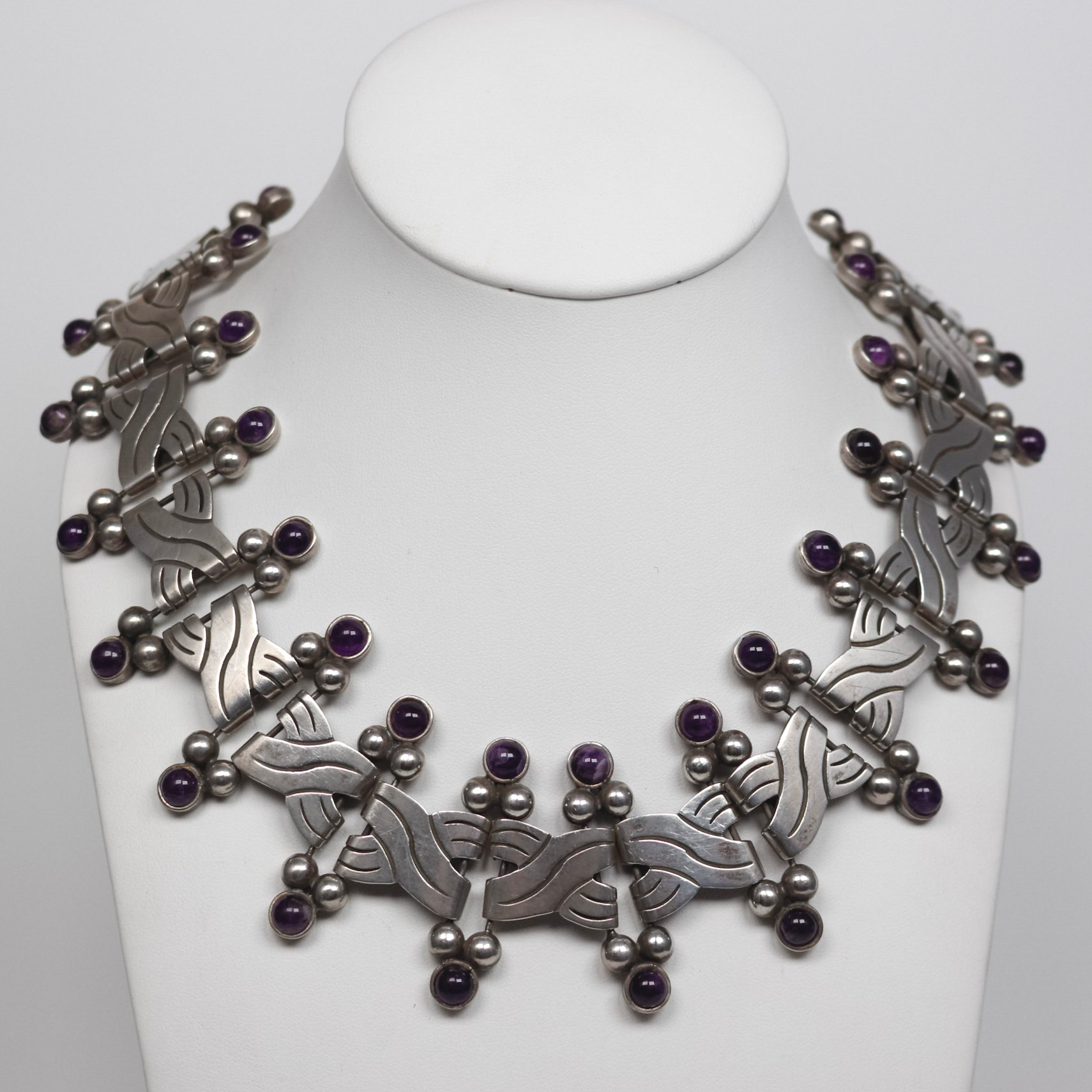 Triangles and 3 Spheres Necklace