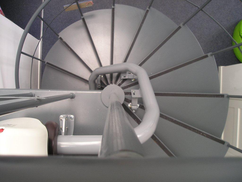 Flow 2 Stairlift Rail on Very Narrow Spiral Staircase