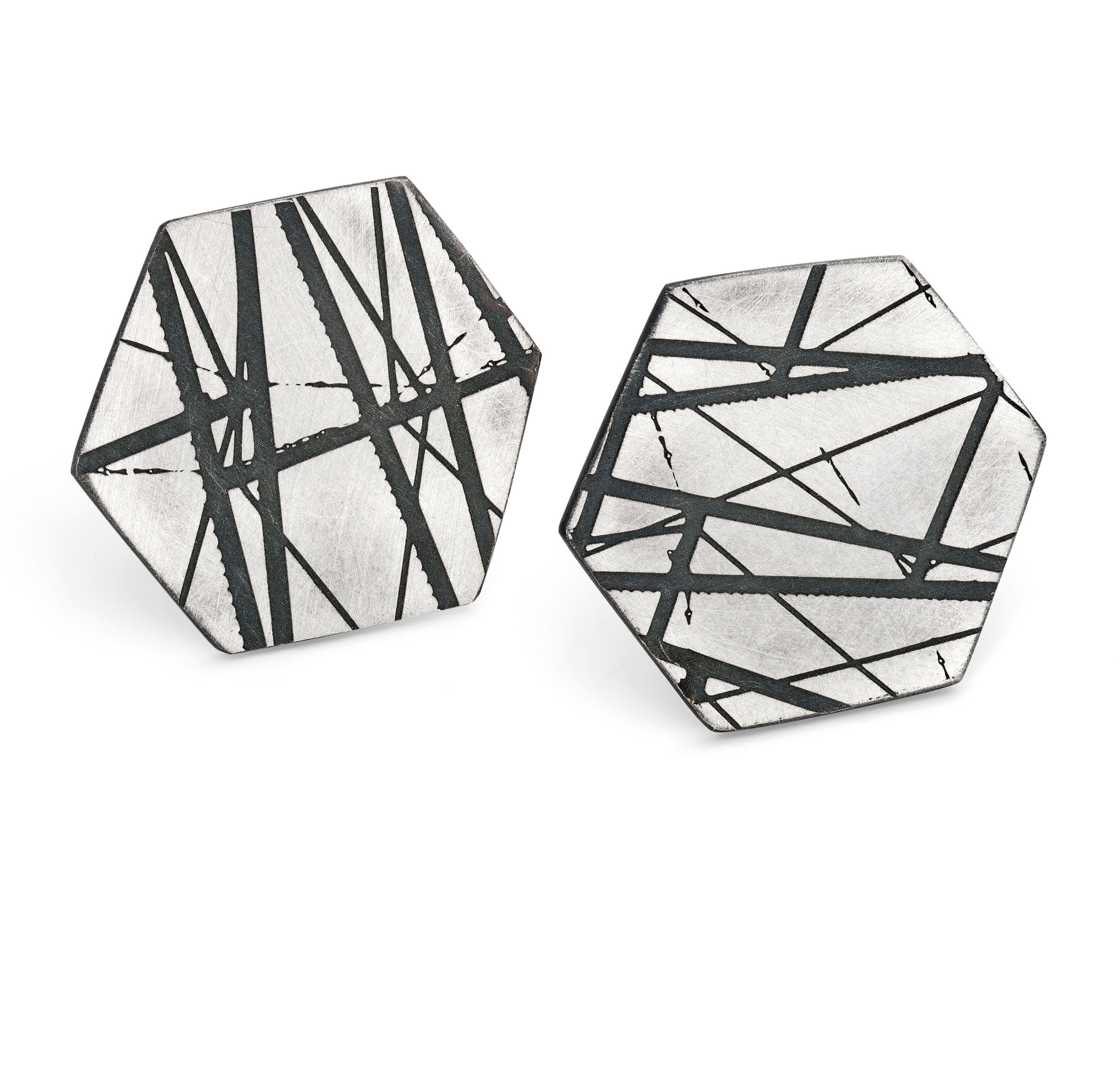Hexagon Stud Earring
