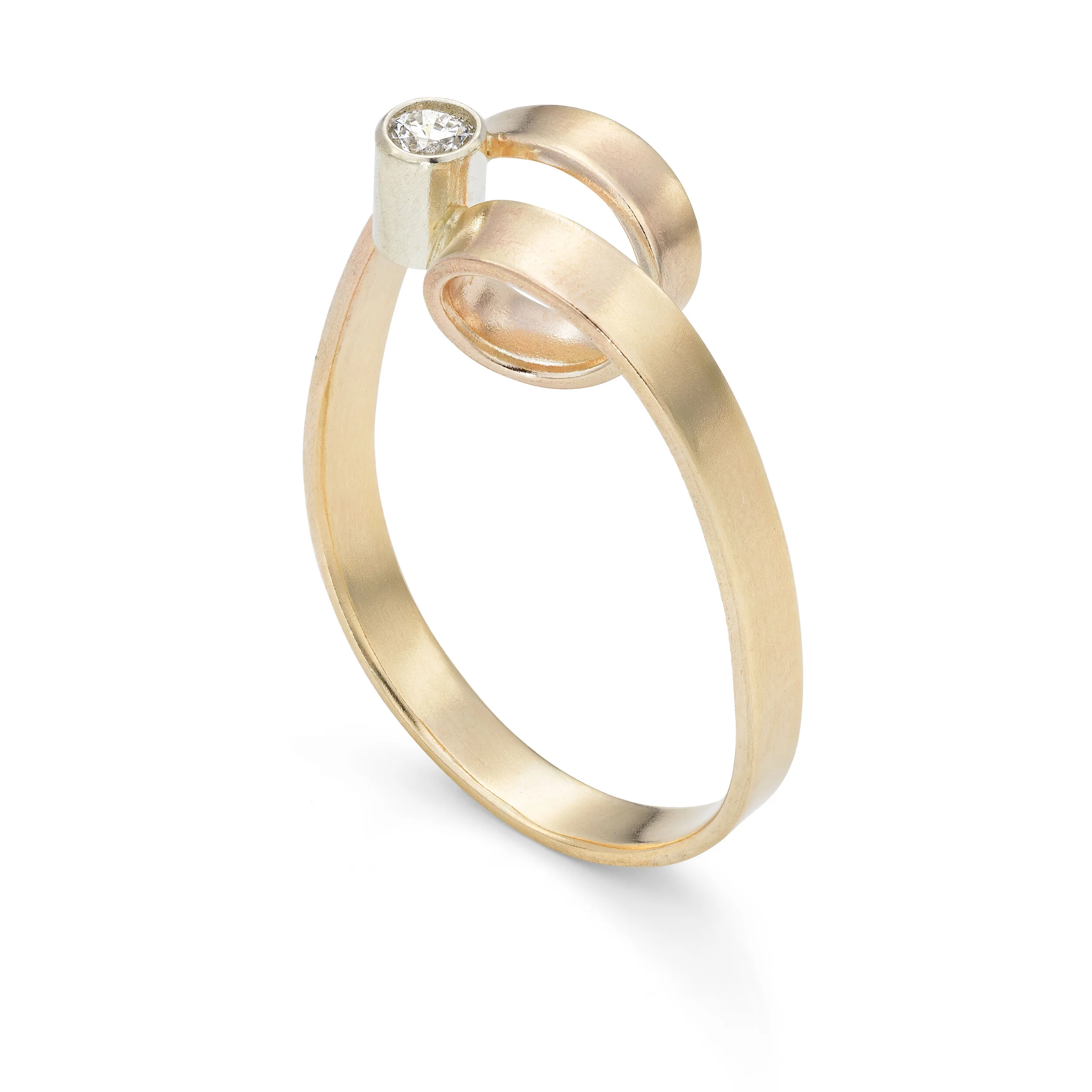 Jodie Hook - Luxe Gold Ribbon Solitaire 3mm Diamond Ring.jpg