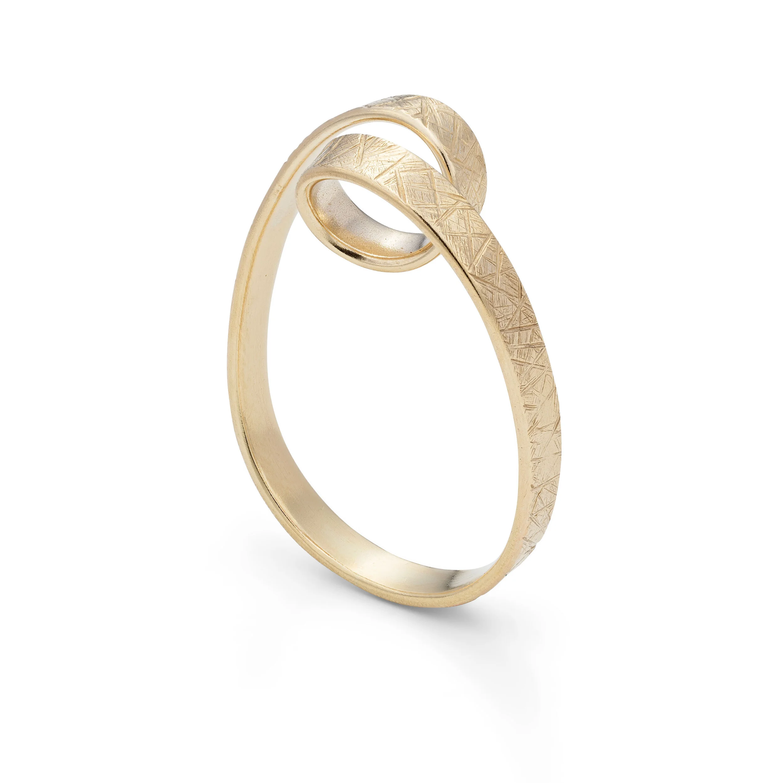 Jodie Hook - Luxe Gold Ribbon Loop Ring - Faceted.jpg