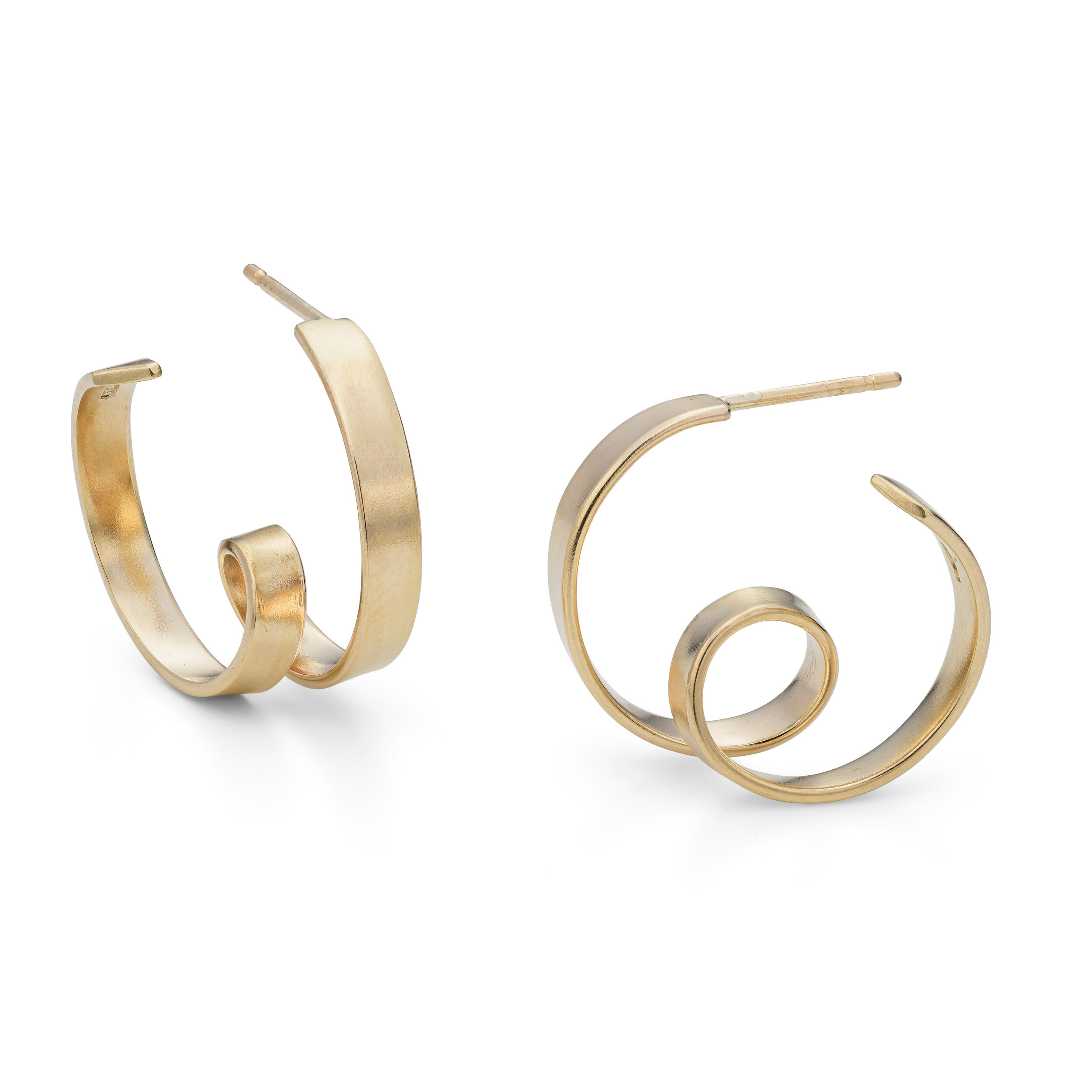 Jodie Hook - Luxe Gold Ribbon Loop Hoop Earring.jpg