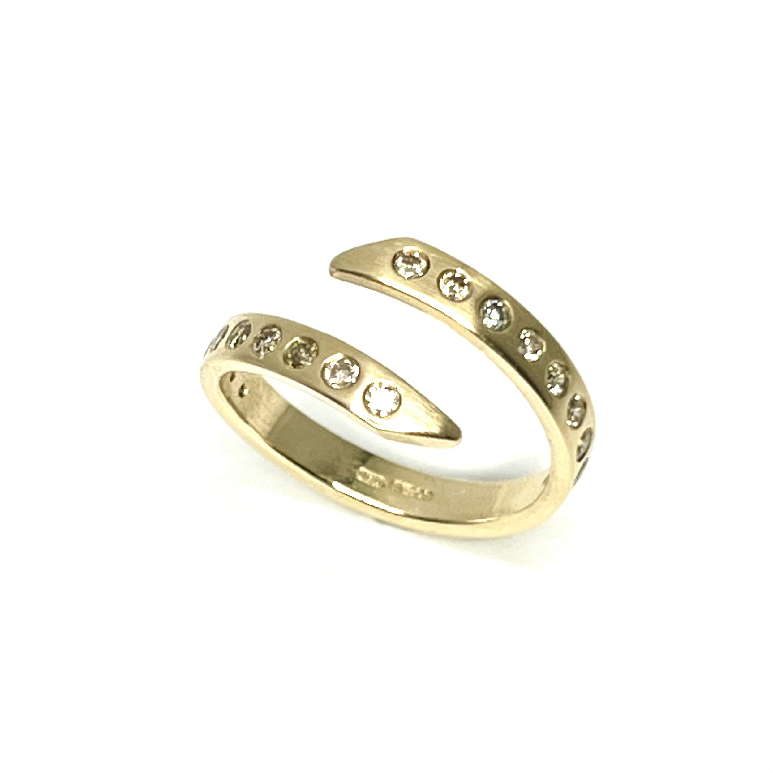 Gold Luxe Champagne Diamond Eternity End Ring
