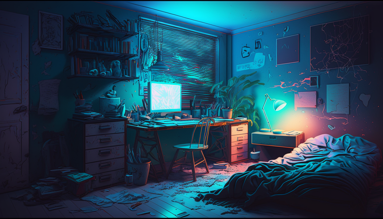 fatcriminal_messy_room_with_neon_lights_dc515ca2-a2d6-483f-9e73-317d7b4efda7.png