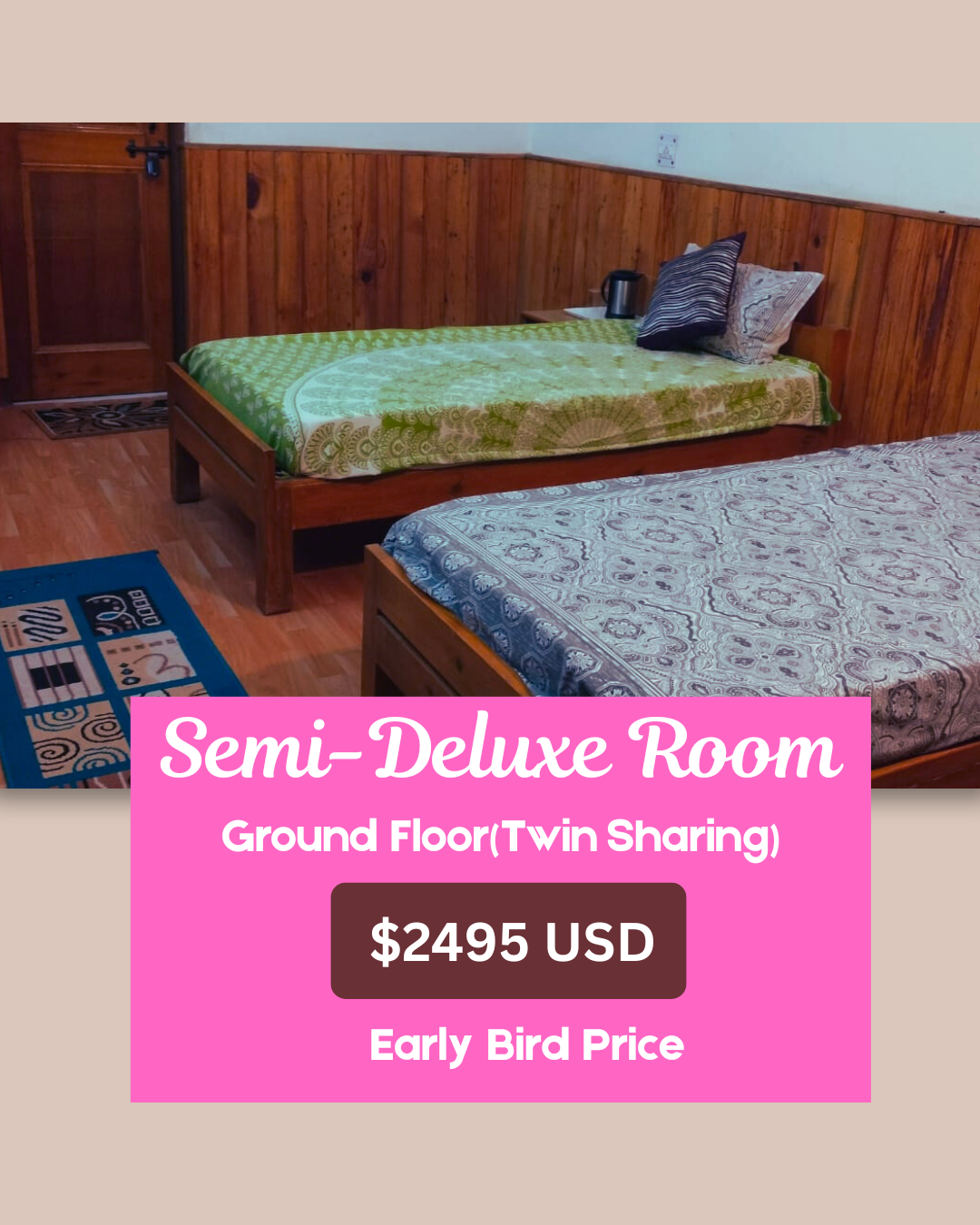 Semi Deluxe Room - Base Category - Twin Sharing