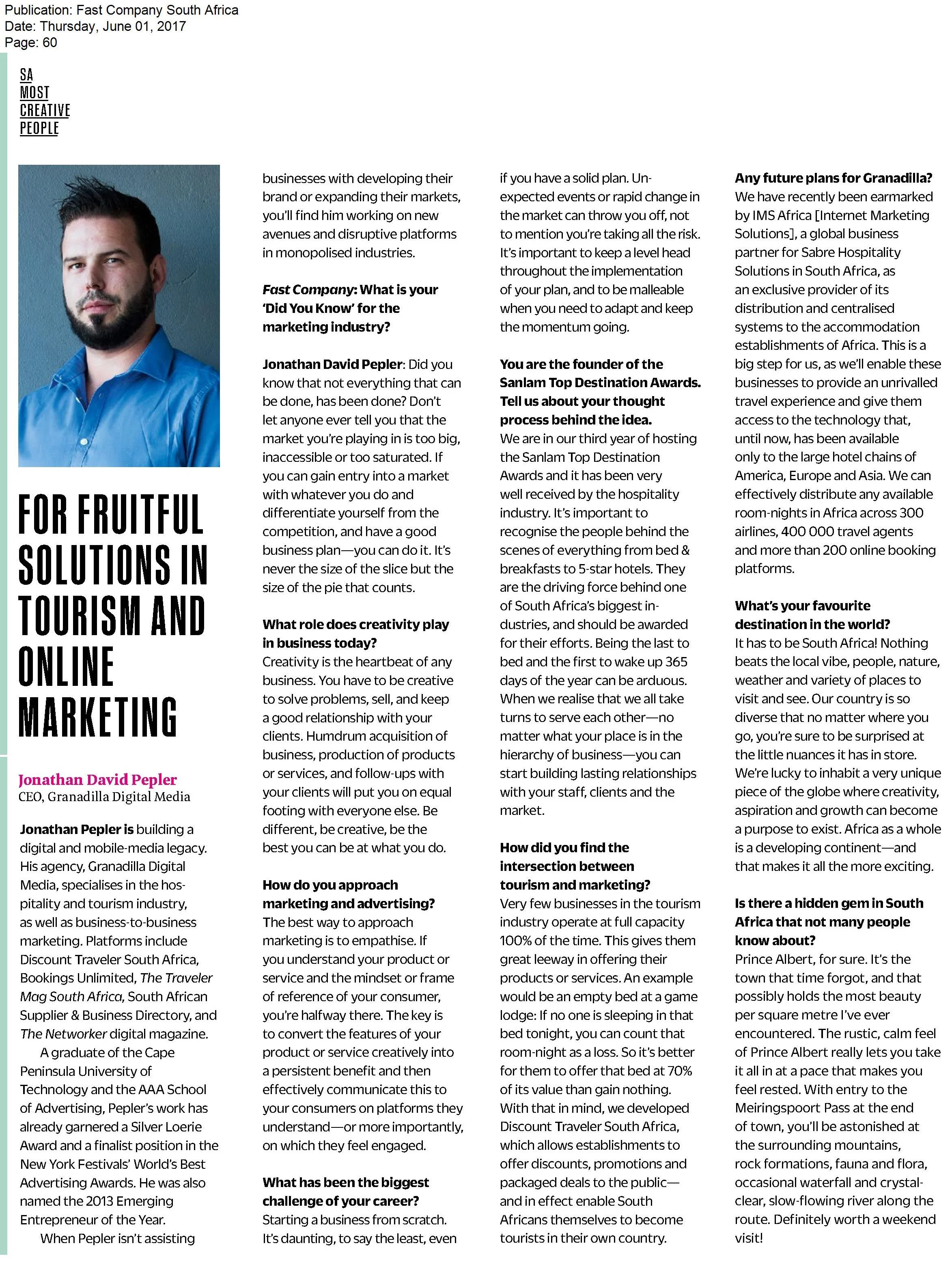 Fast Company_For Fruitful Solutions in Tourism and Online Marketing_01 June 2017.jpg