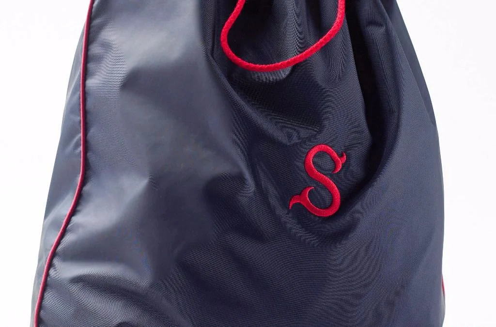 Navy/Red Laundry Bag detail
