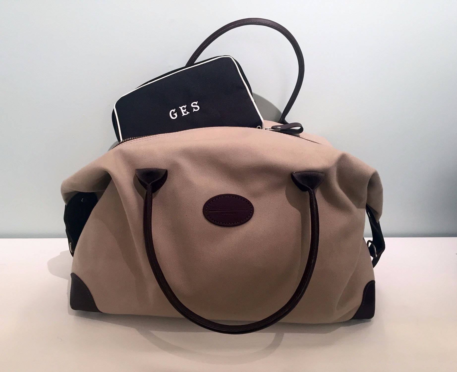 Black/Ivory Small Travel Clutch