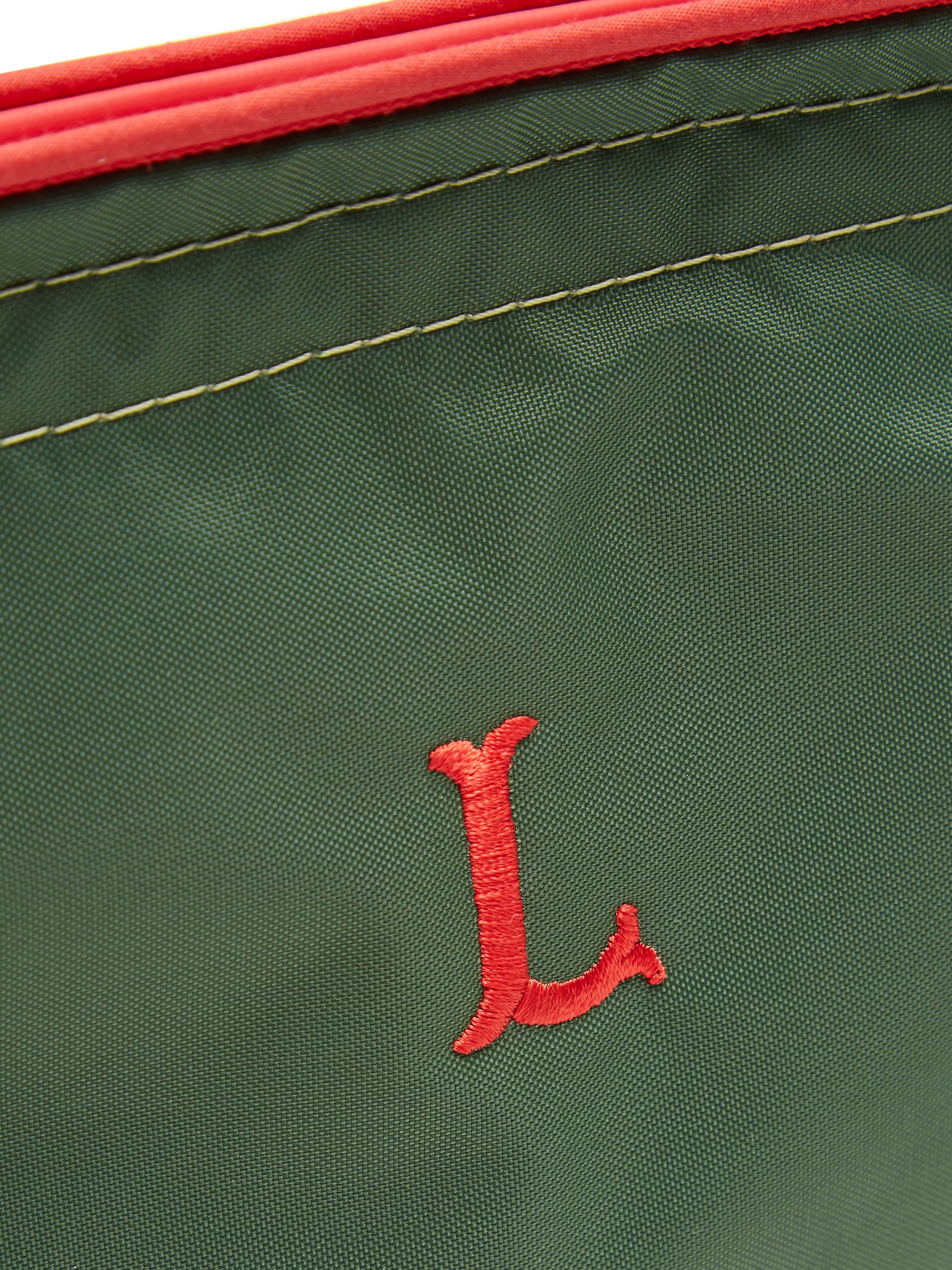 Item 04a Green/Red Travel Wash Bag — The English Room