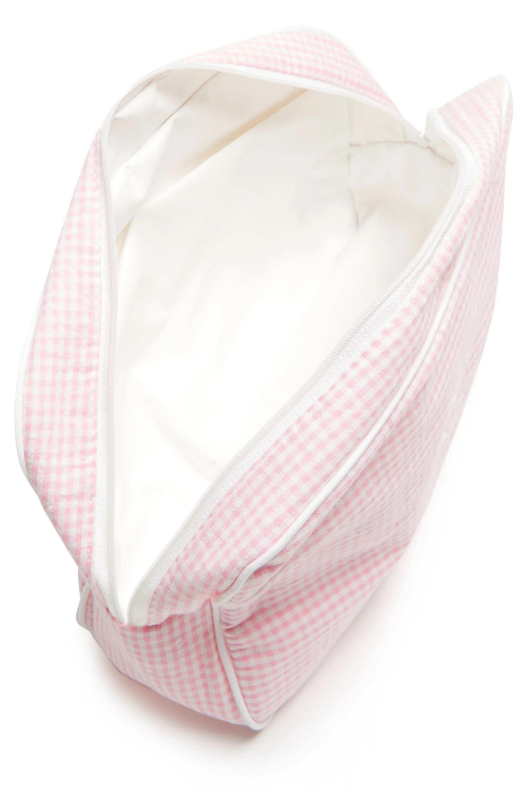 Pink Seersucker Sponge Bag