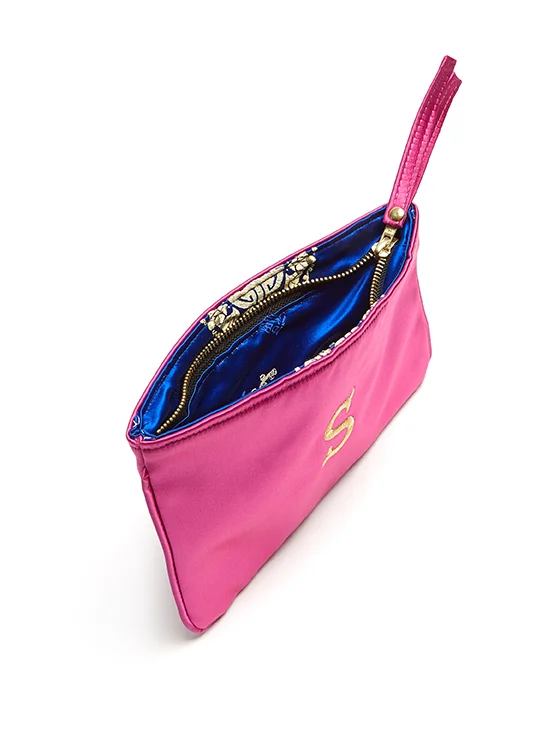 Chinese Silk Purse - Pink & Blue