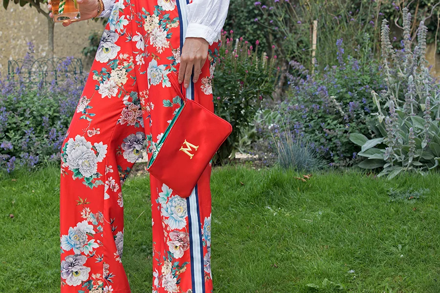 Chinese Silk Purse - Red & Green