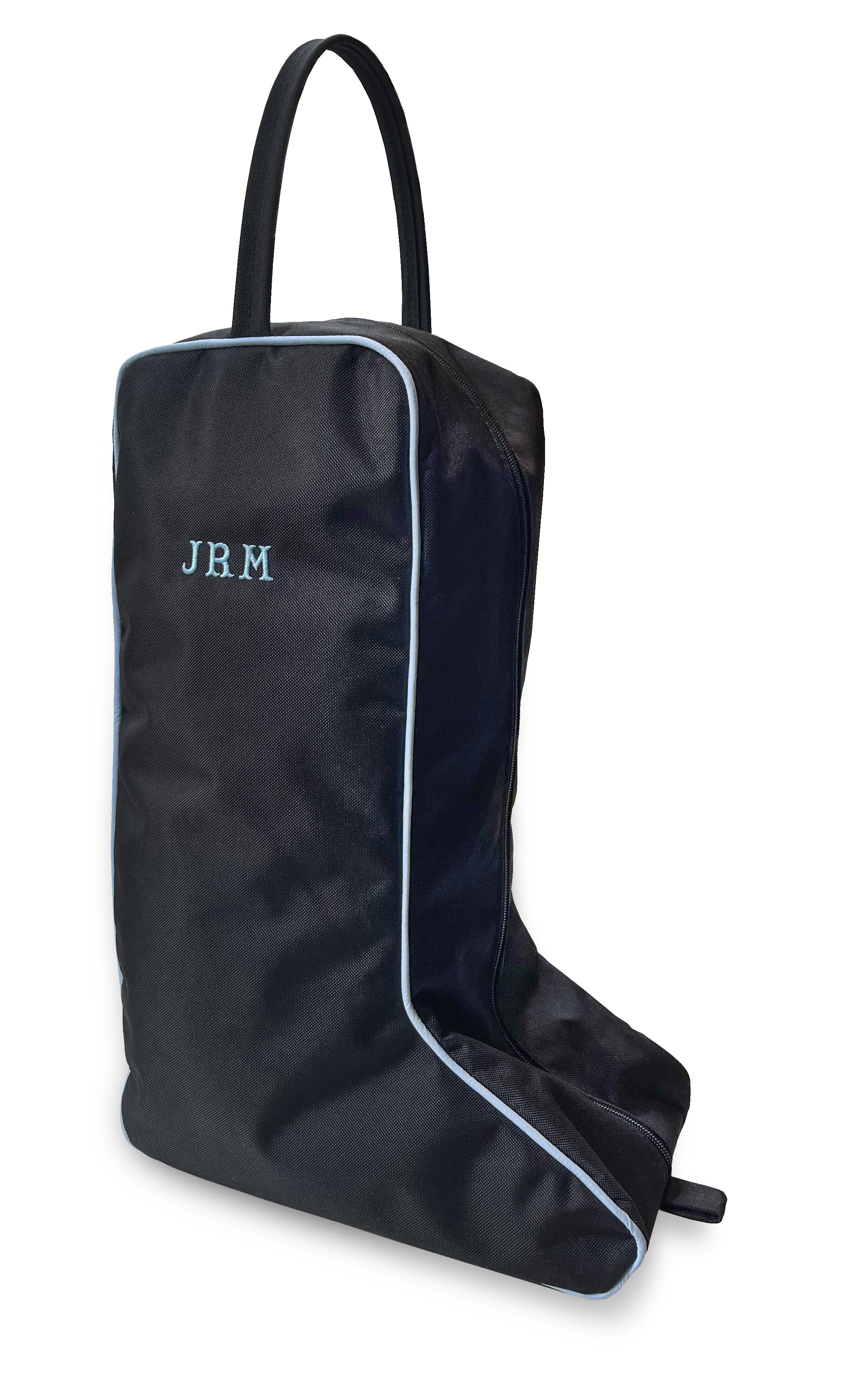 Item 34d: Black/Sky Blue Wellington Boot Bag