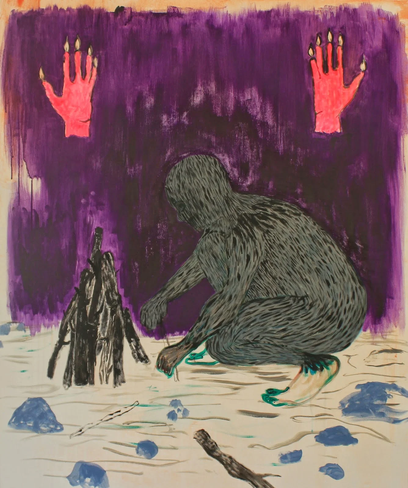   Making Fire  1.00m x 1.20m 