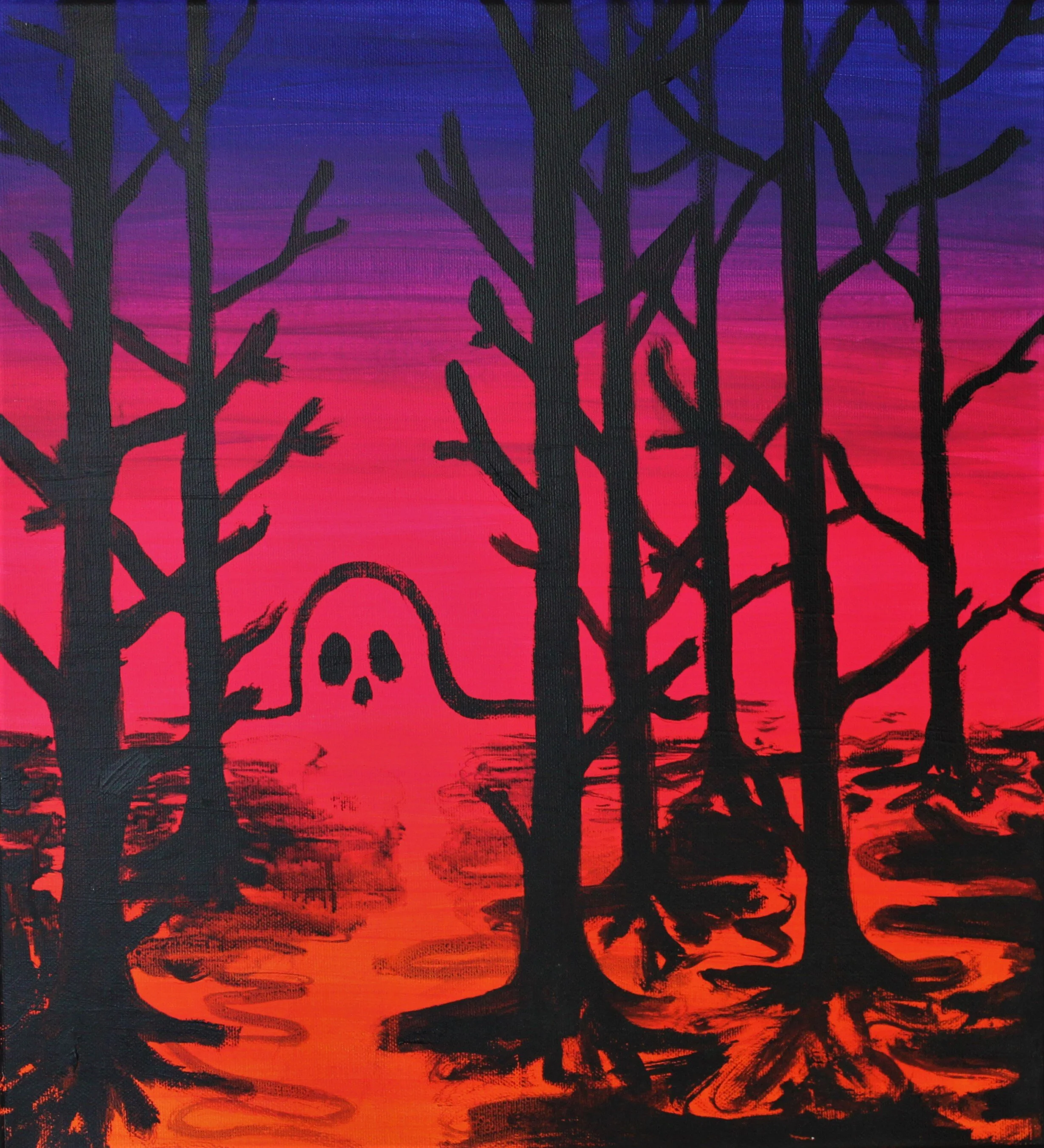 Sunset,  41cm x 31cm, Acrylic on canvas
