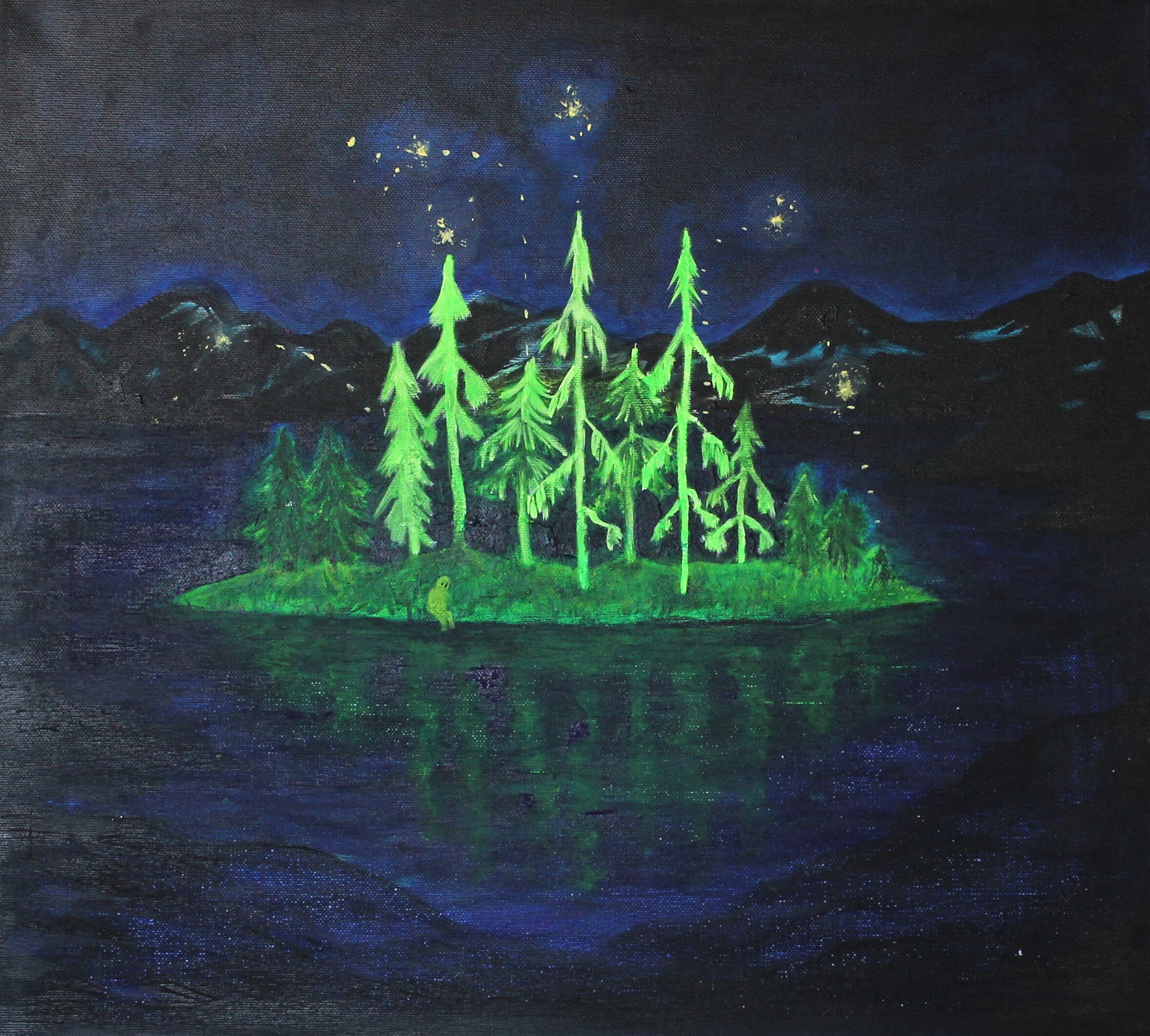 Some islands are more special than others, 50cm x 45cm, Acrylic on canvas